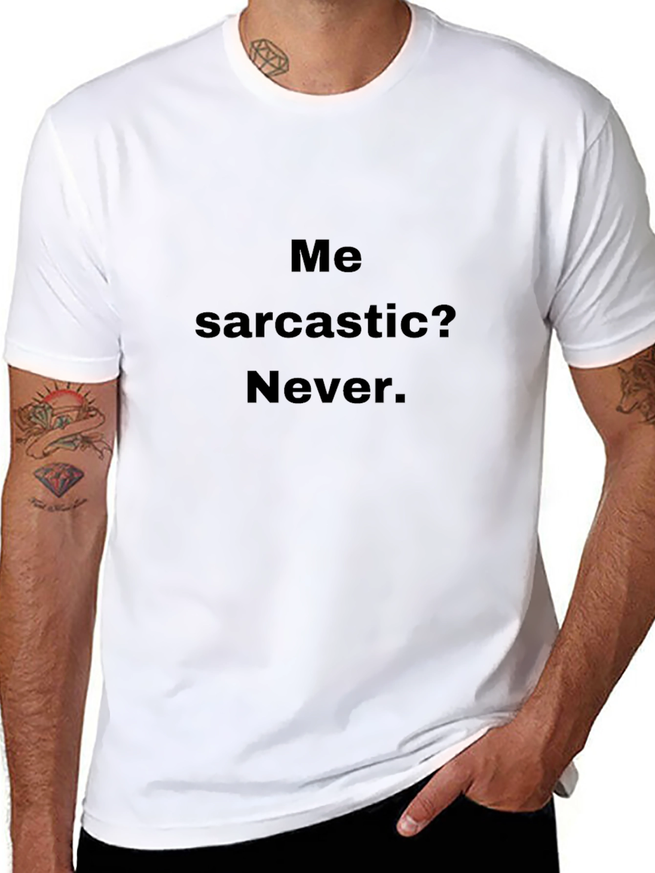 Sarcastic Humor Black T-Shirt - Never Sarcastic!