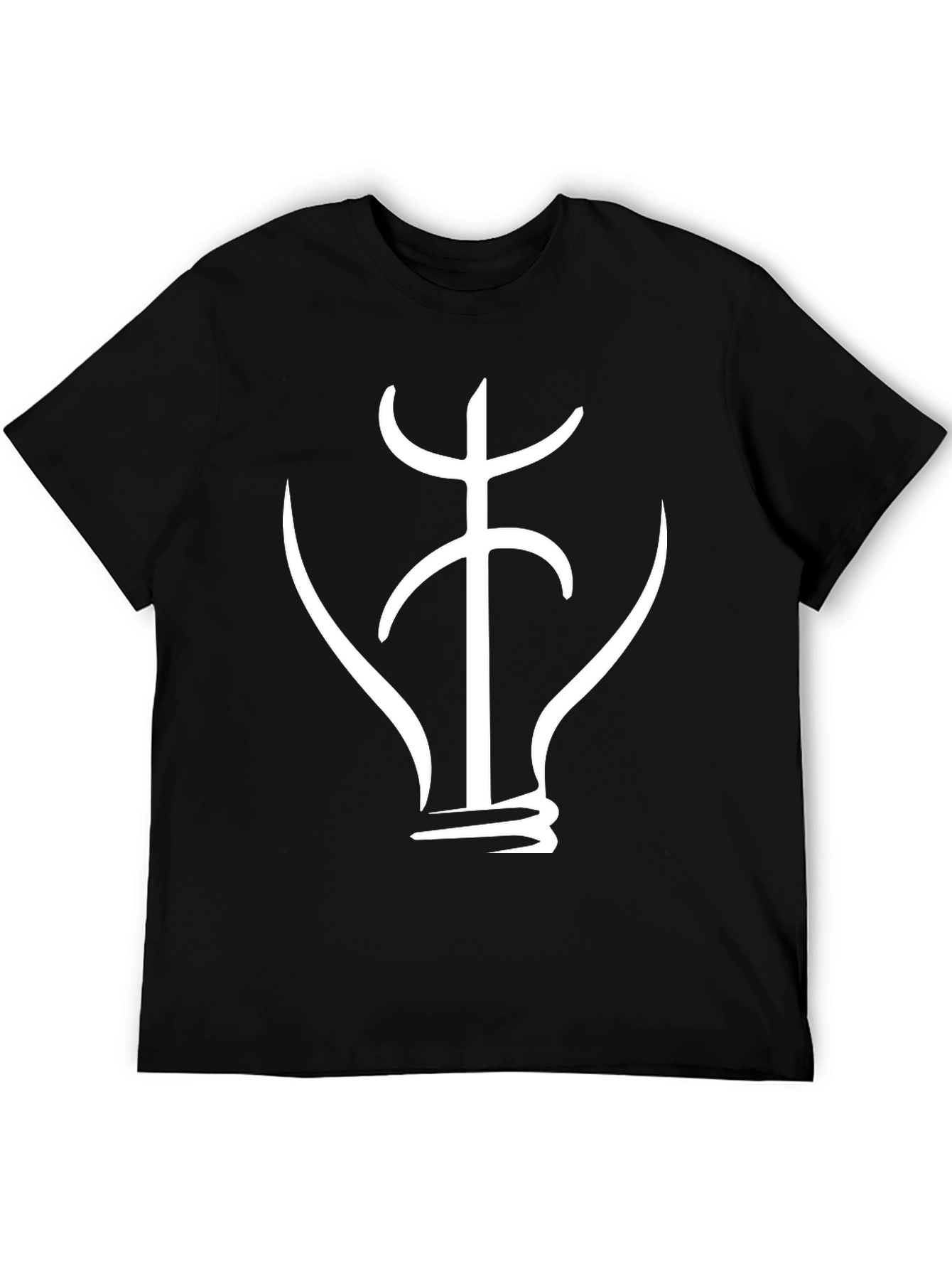 Abstract Bulb Graphic Tee - Black