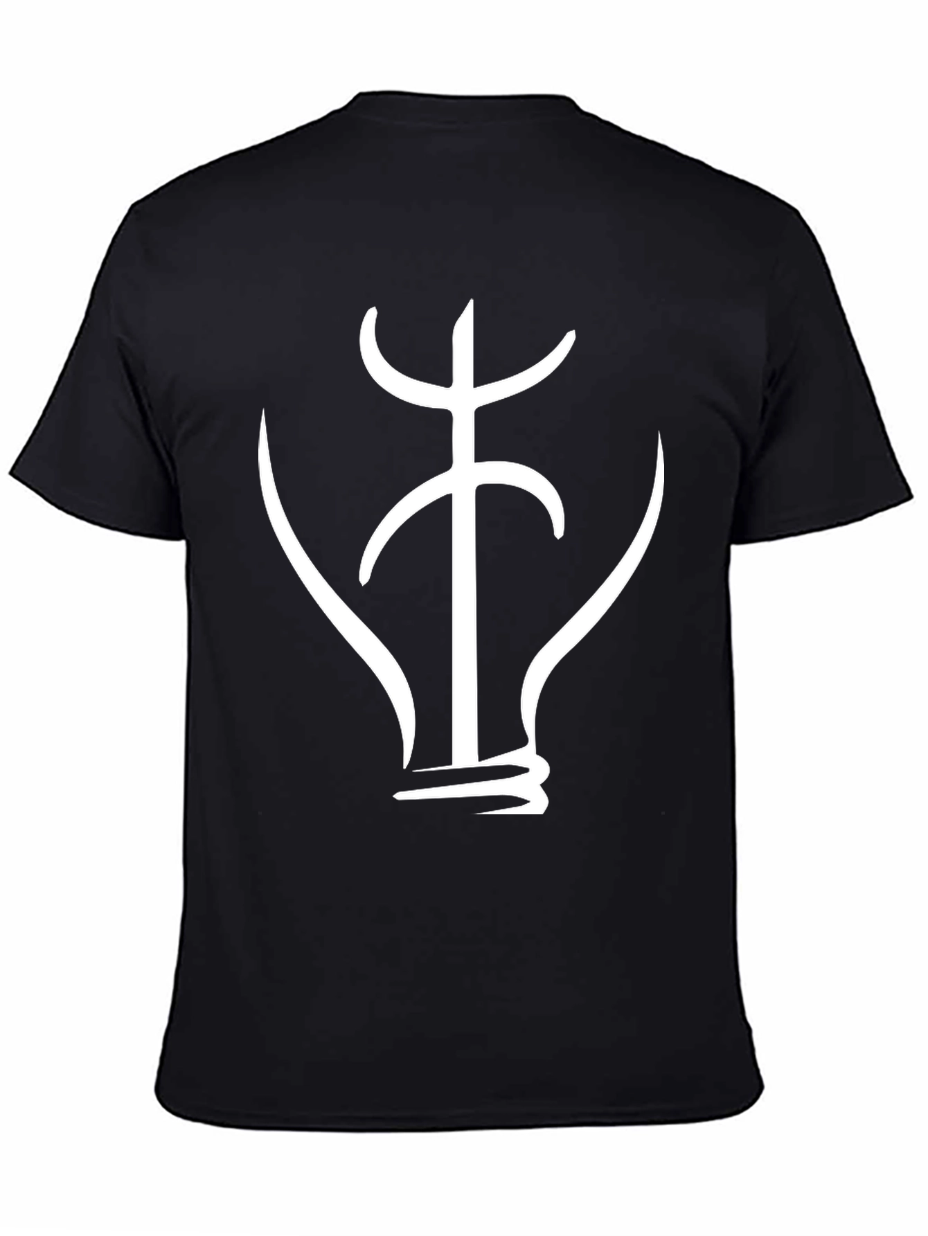 Abstract Bulb Graphic Tee - Black