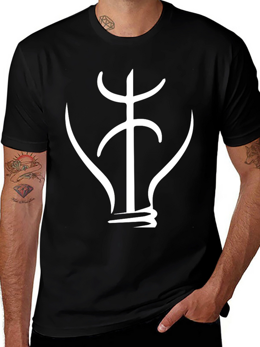 Abstract Bulb Graphic Tee - Black