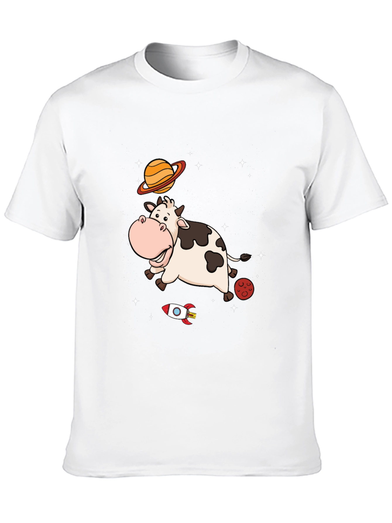 Space Cow T-Shirt Cute Cartoon Tee