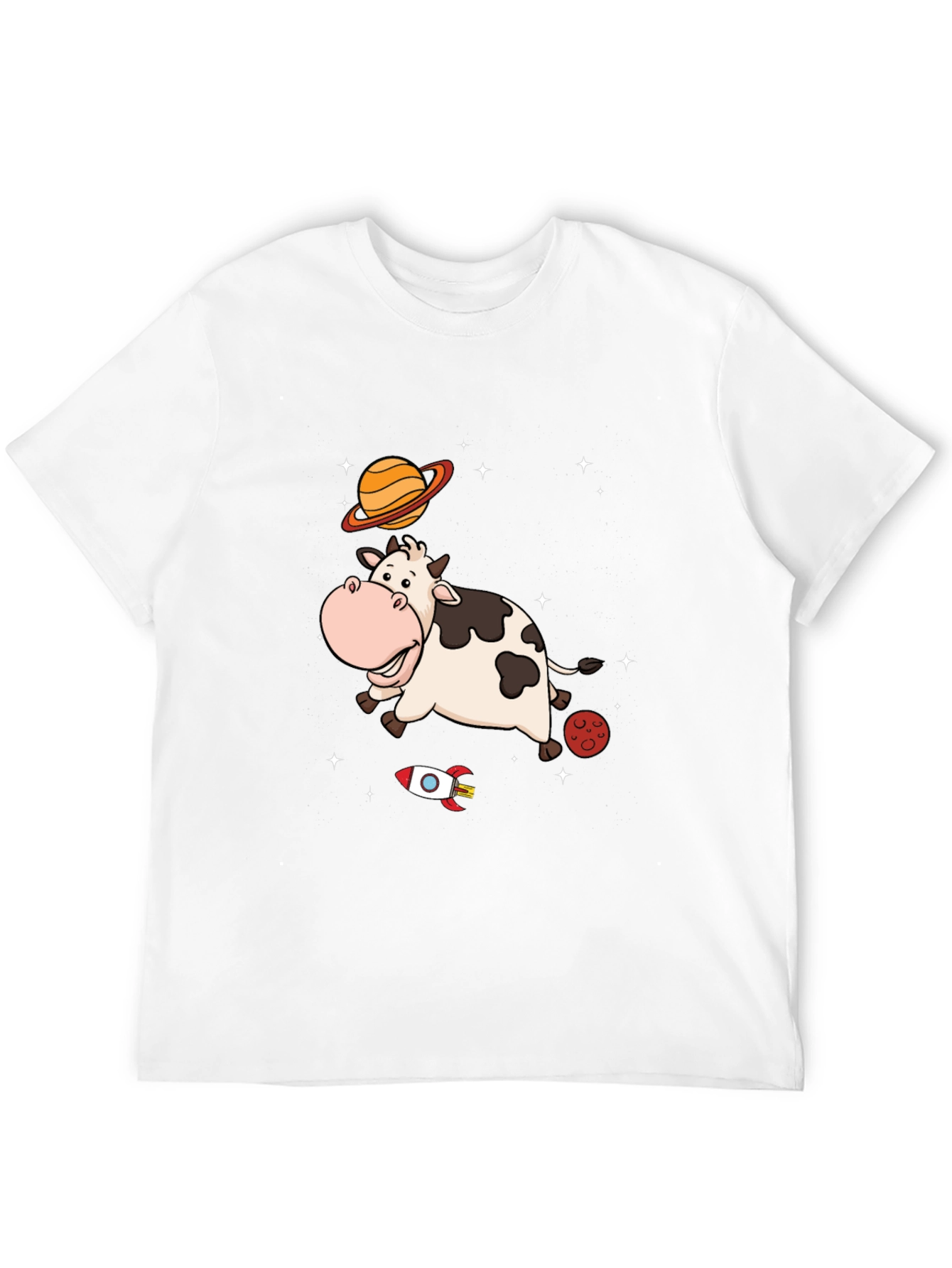 Space Cow T-Shirt Cute Cartoon Tee