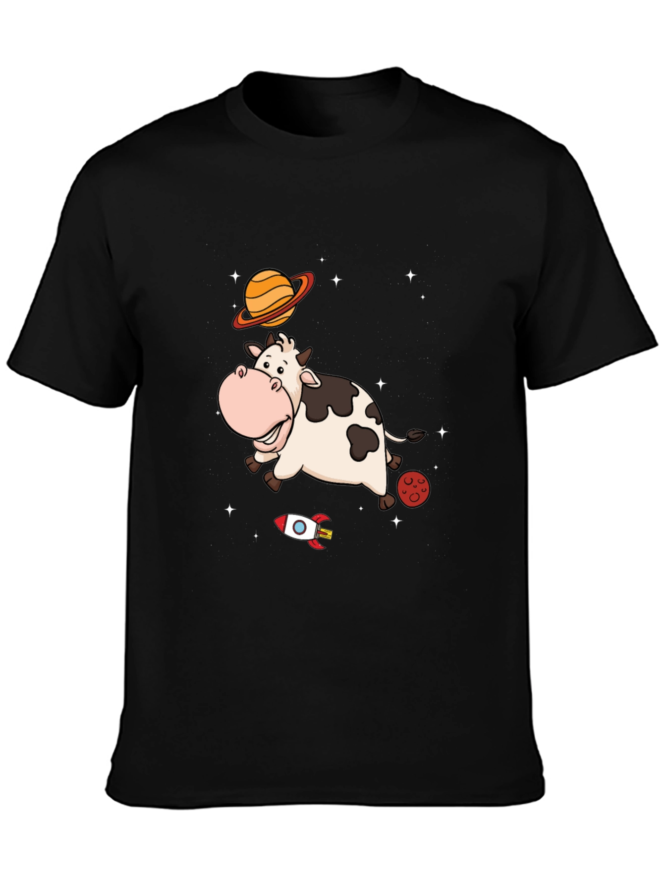 Space Cow T-Shirt Cute Cartoon Tee