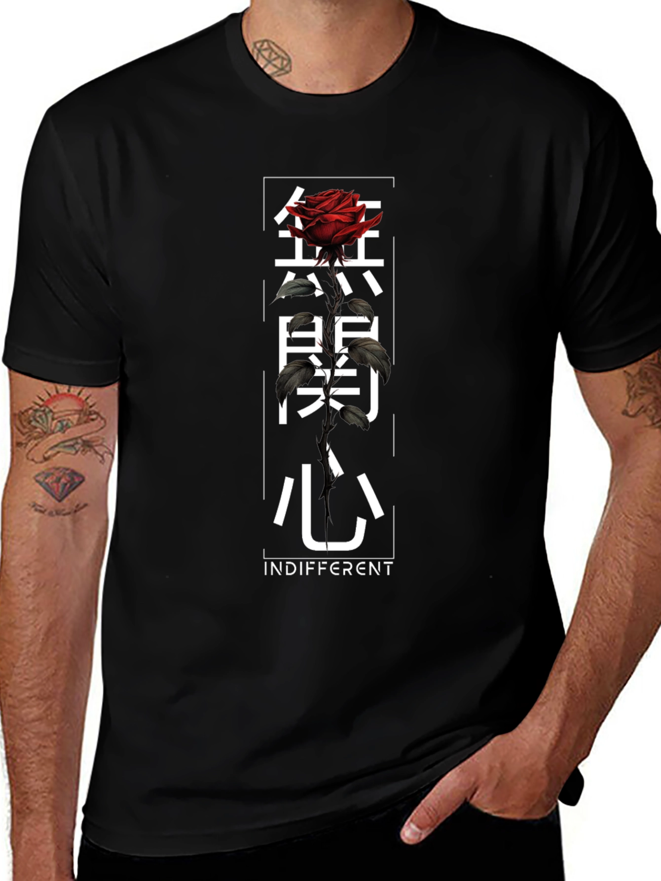 Indifferent Rose Graphic T-Shirt