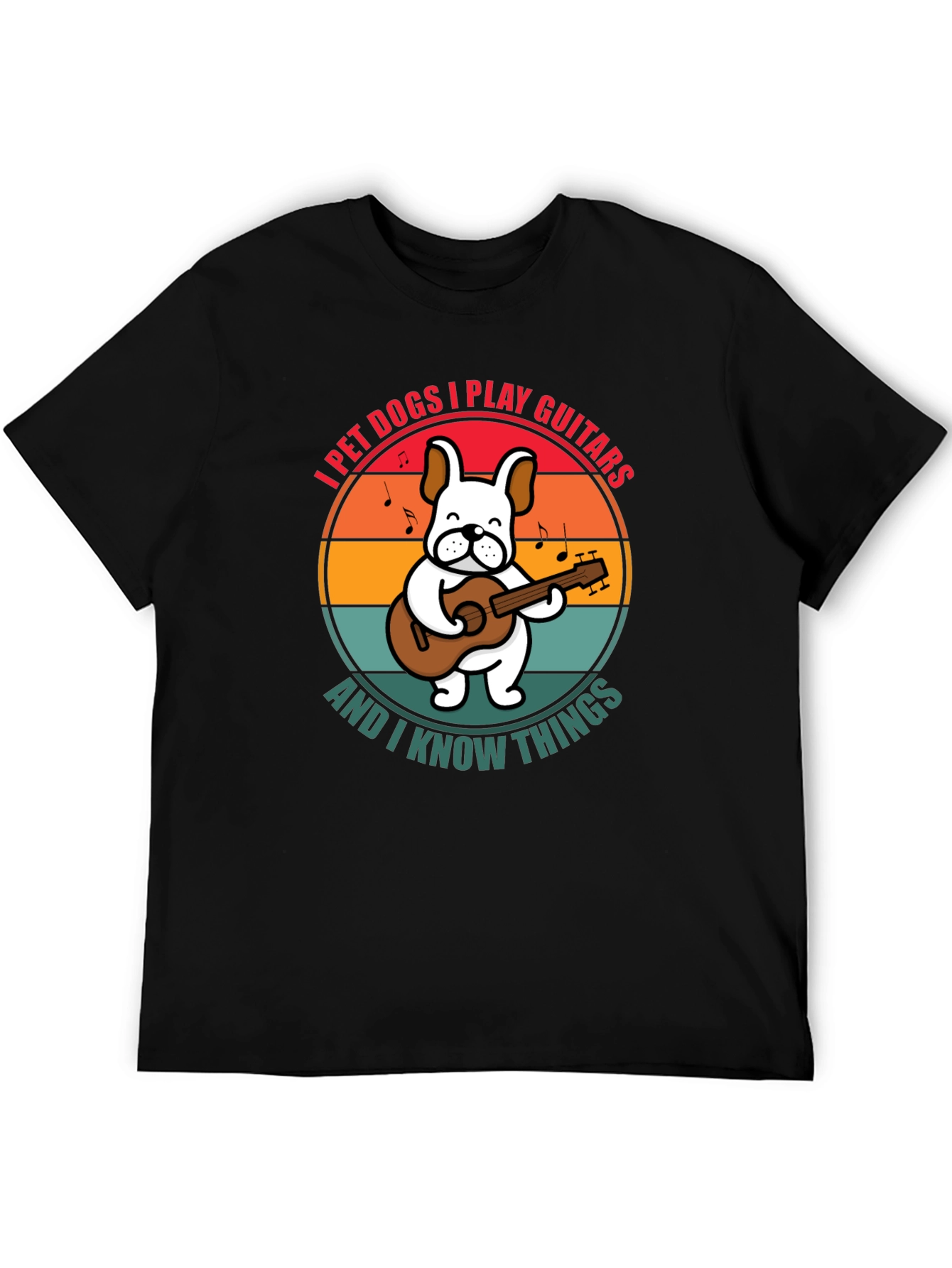 Dog Playing Guitar Graphic T-Shirt
