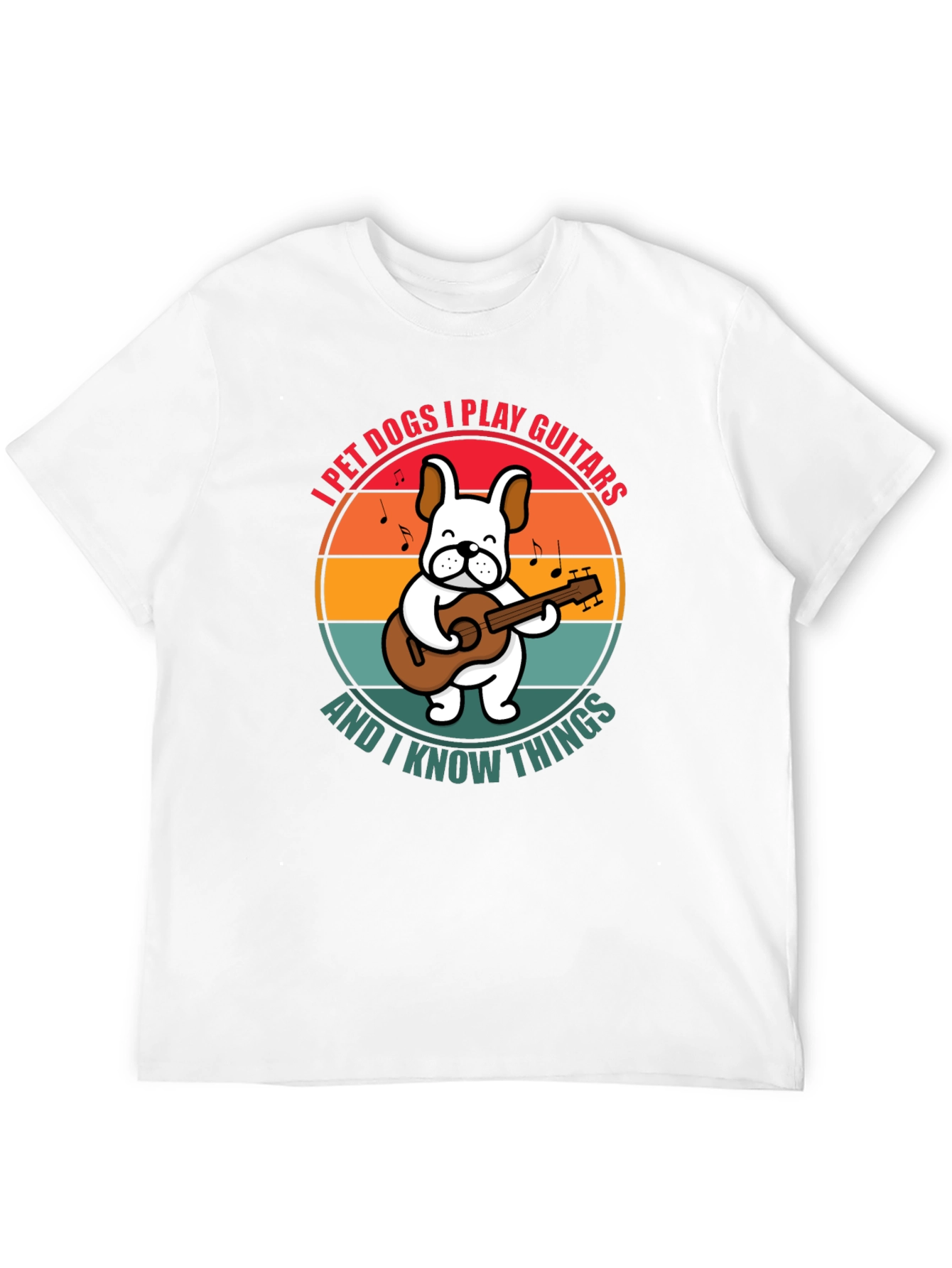 Dog Playing Guitar Graphic T-Shirt