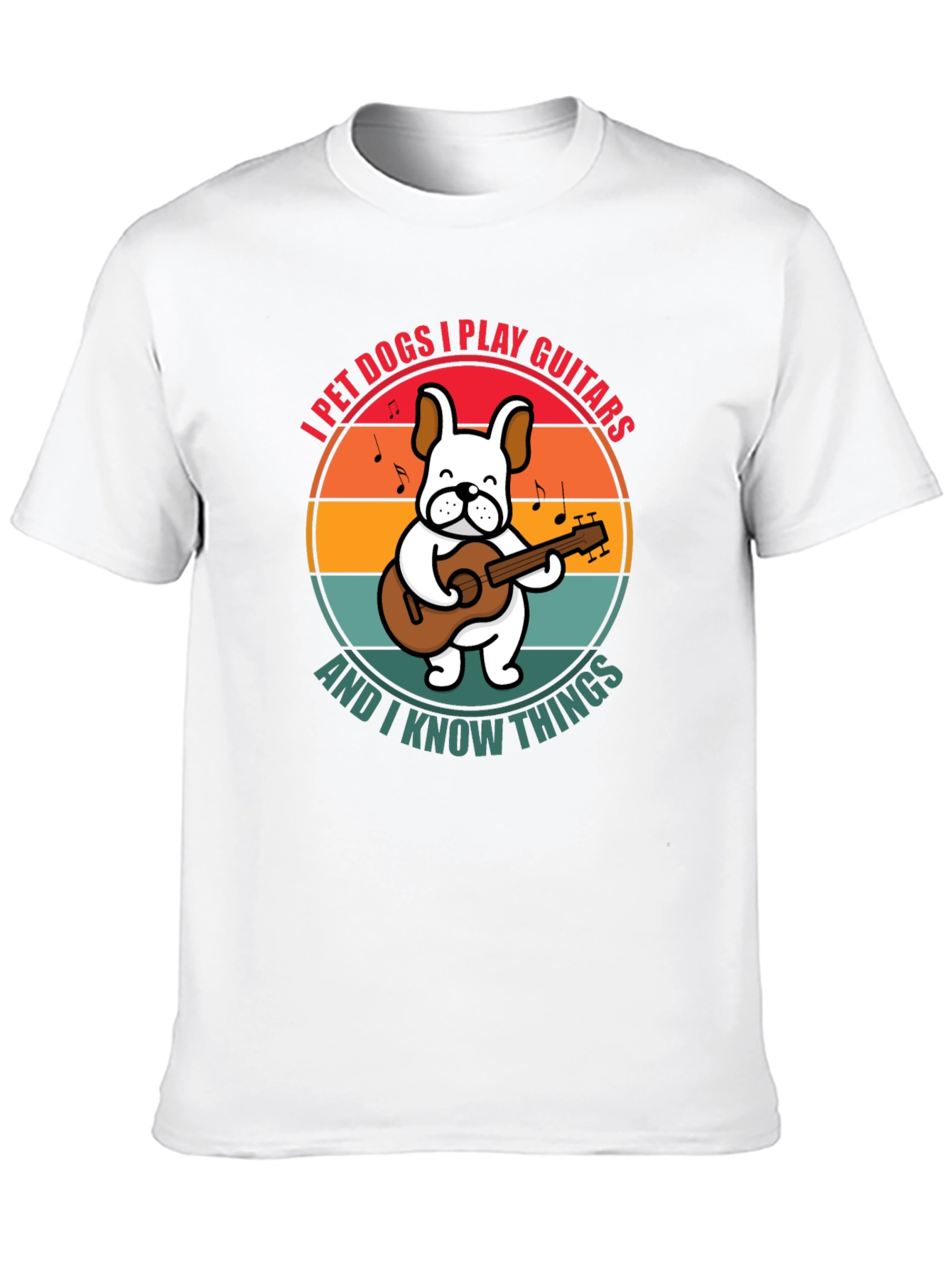 Dog Playing Guitar Graphic T-Shirt