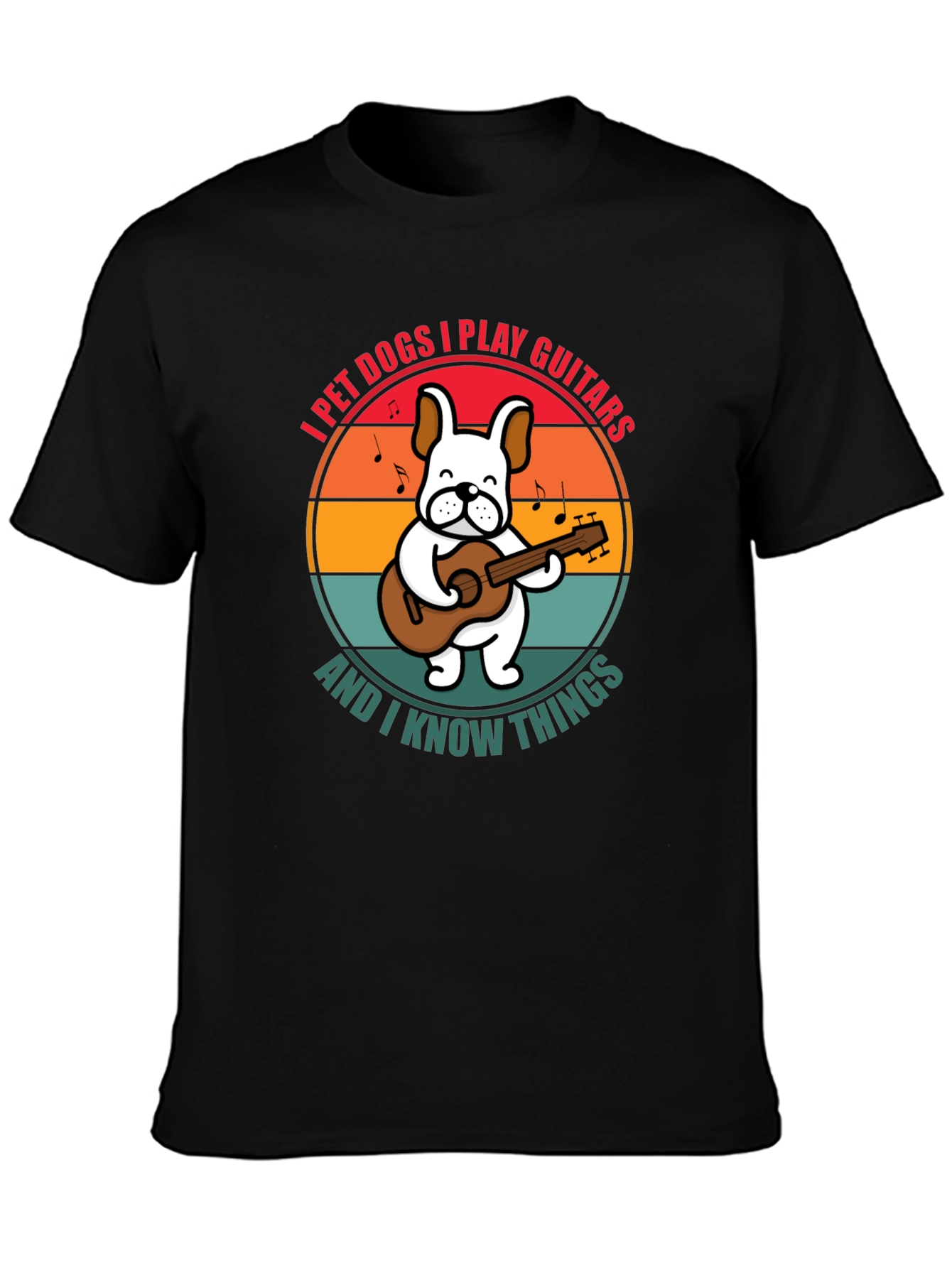 Dog Playing Guitar Graphic T-Shirt