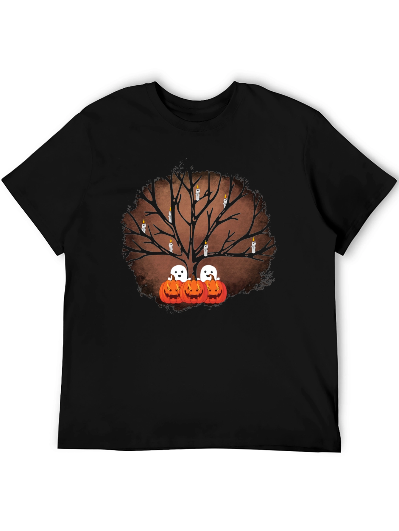 Halloween Tree Ghost Pumpkin T-Shirt
