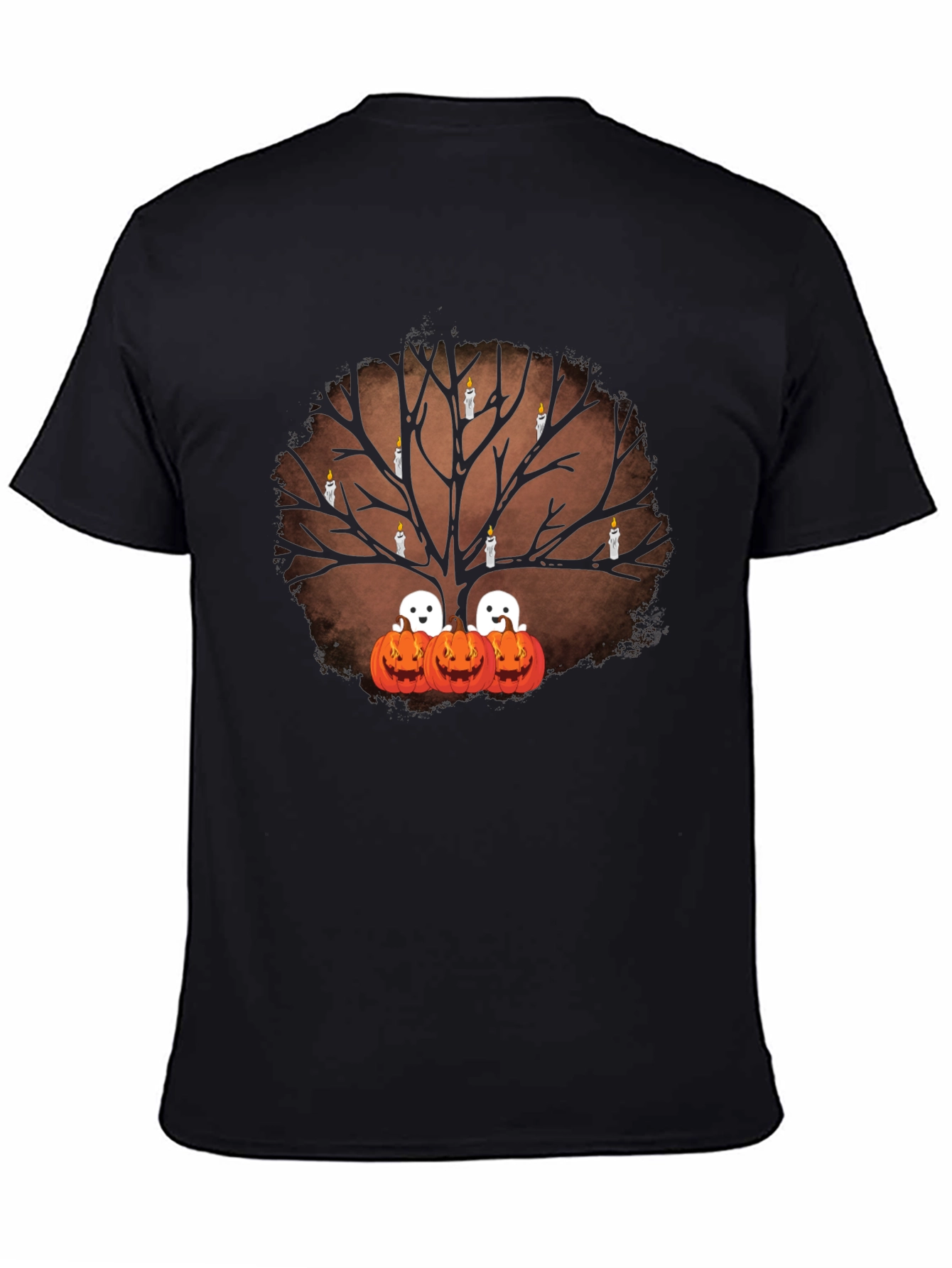 Halloween Tree Ghost Pumpkin T-Shirt