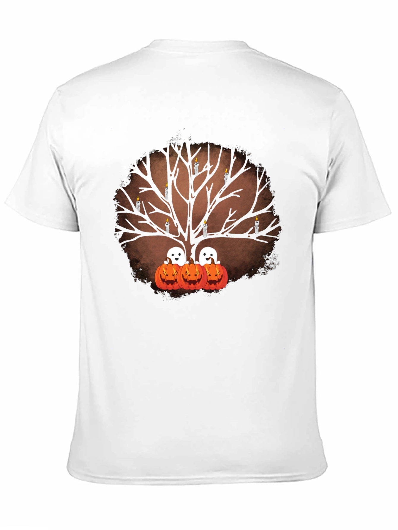 Halloween Tree Ghost Pumpkin T-Shirt