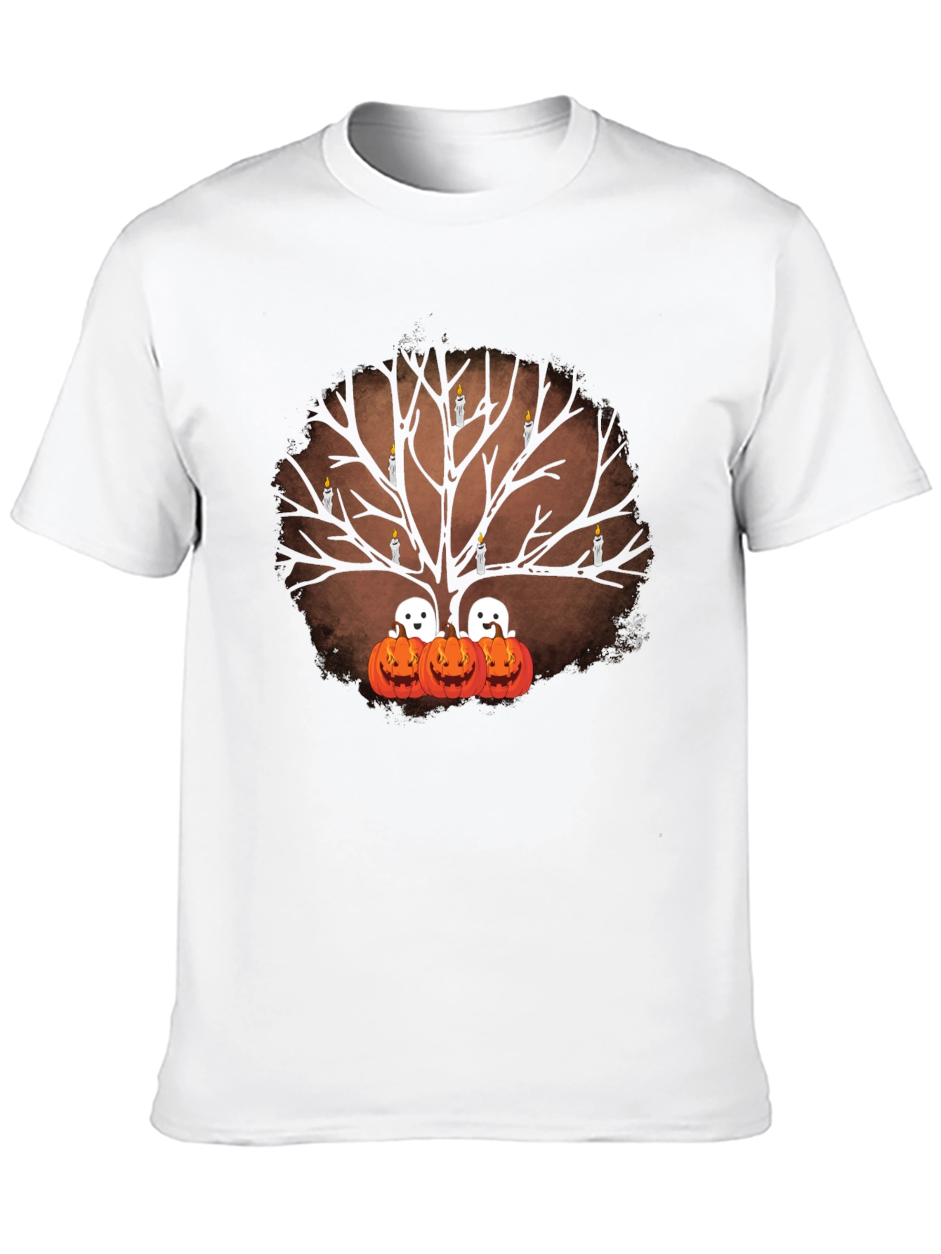 Halloween Tree Ghost Pumpkin T-Shirt