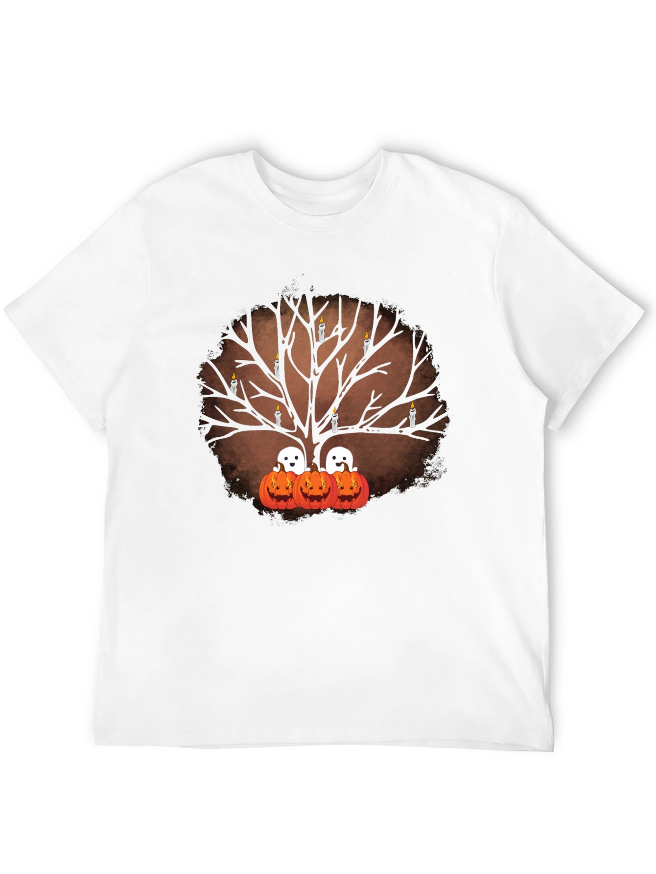 Halloween Tree Ghost Pumpkin T-Shirt
