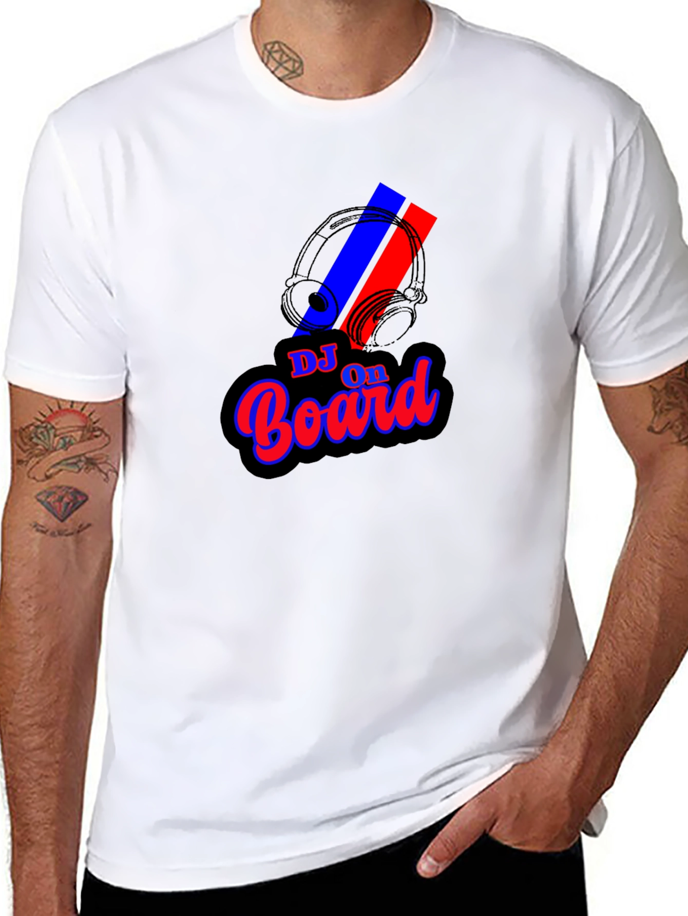 DJ On Board Graphic Black T-Shirt