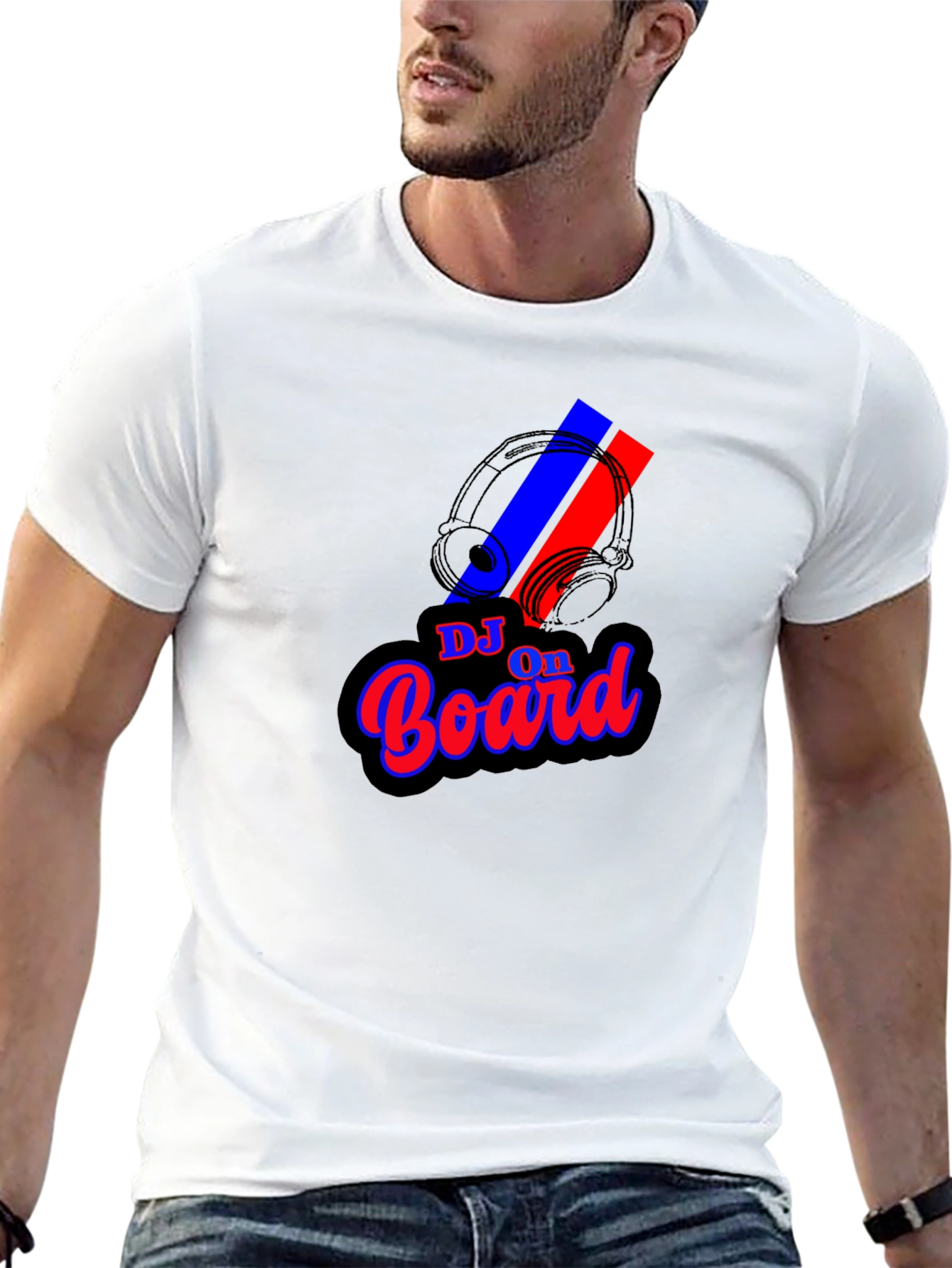 DJ On Board Graphic Black T-Shirt