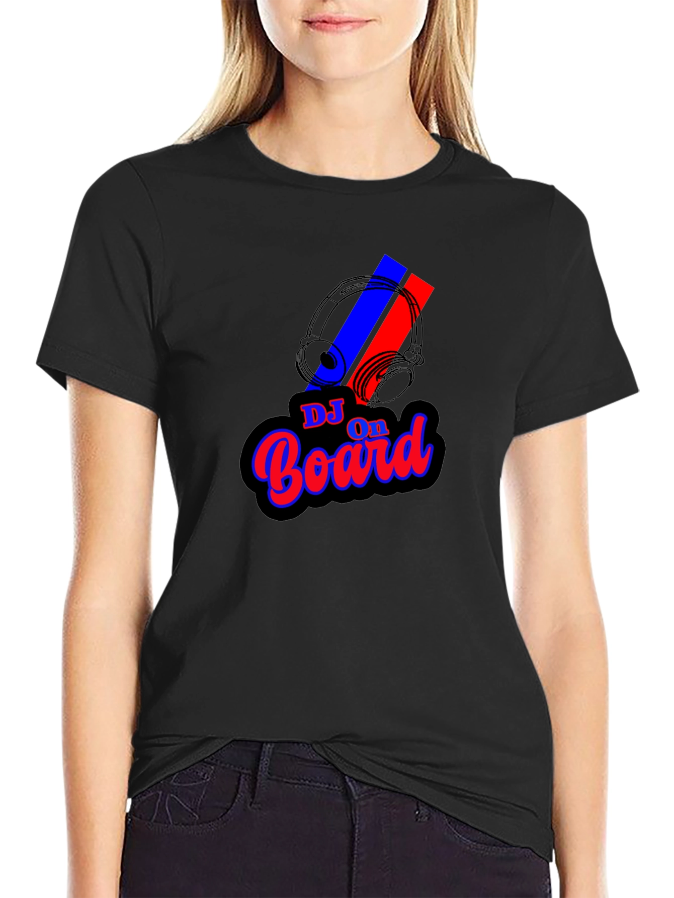 DJ On Board Graphic Black T-Shirt