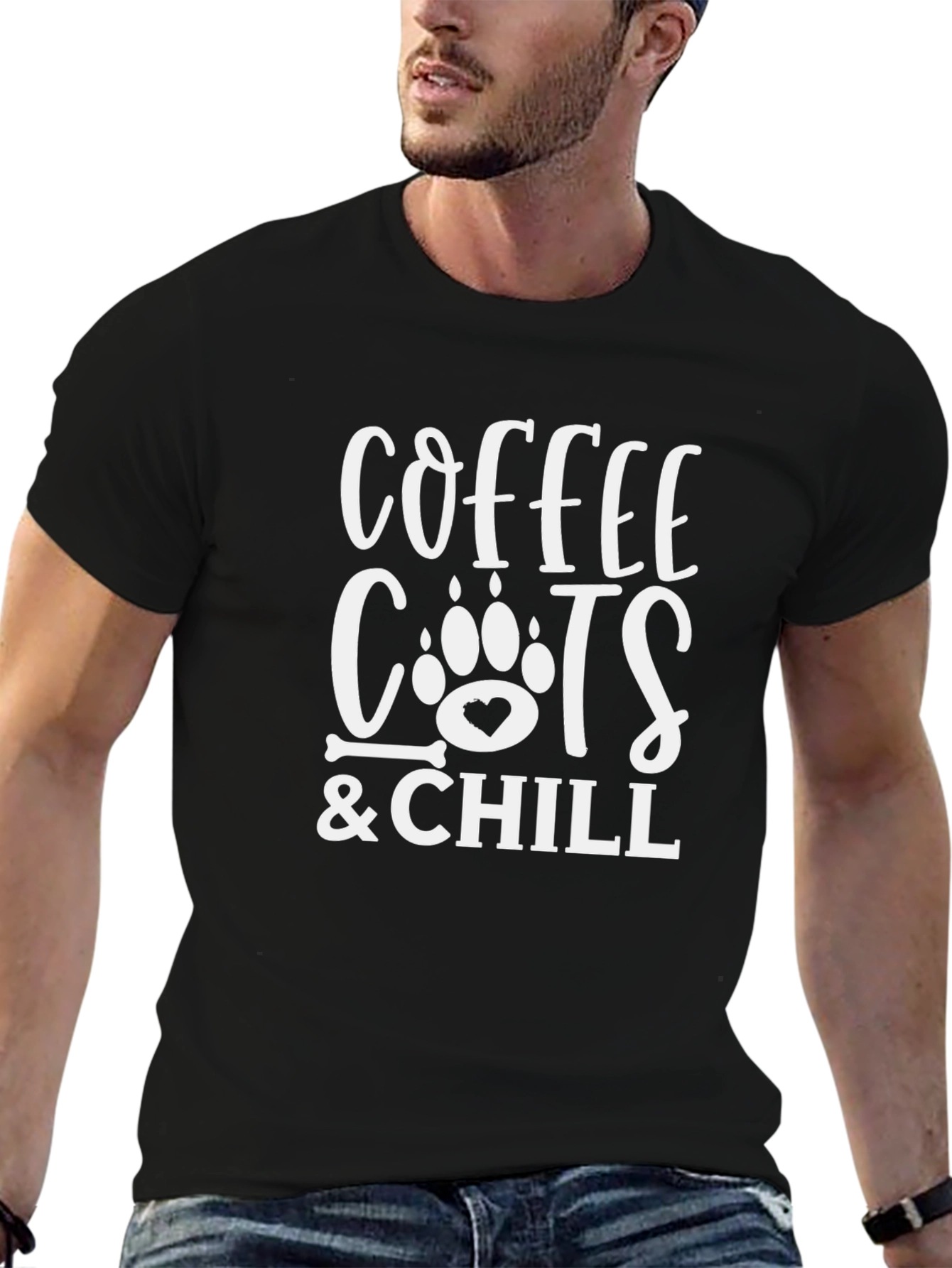 Coffee Cats & Chill Graphic T-Shirt