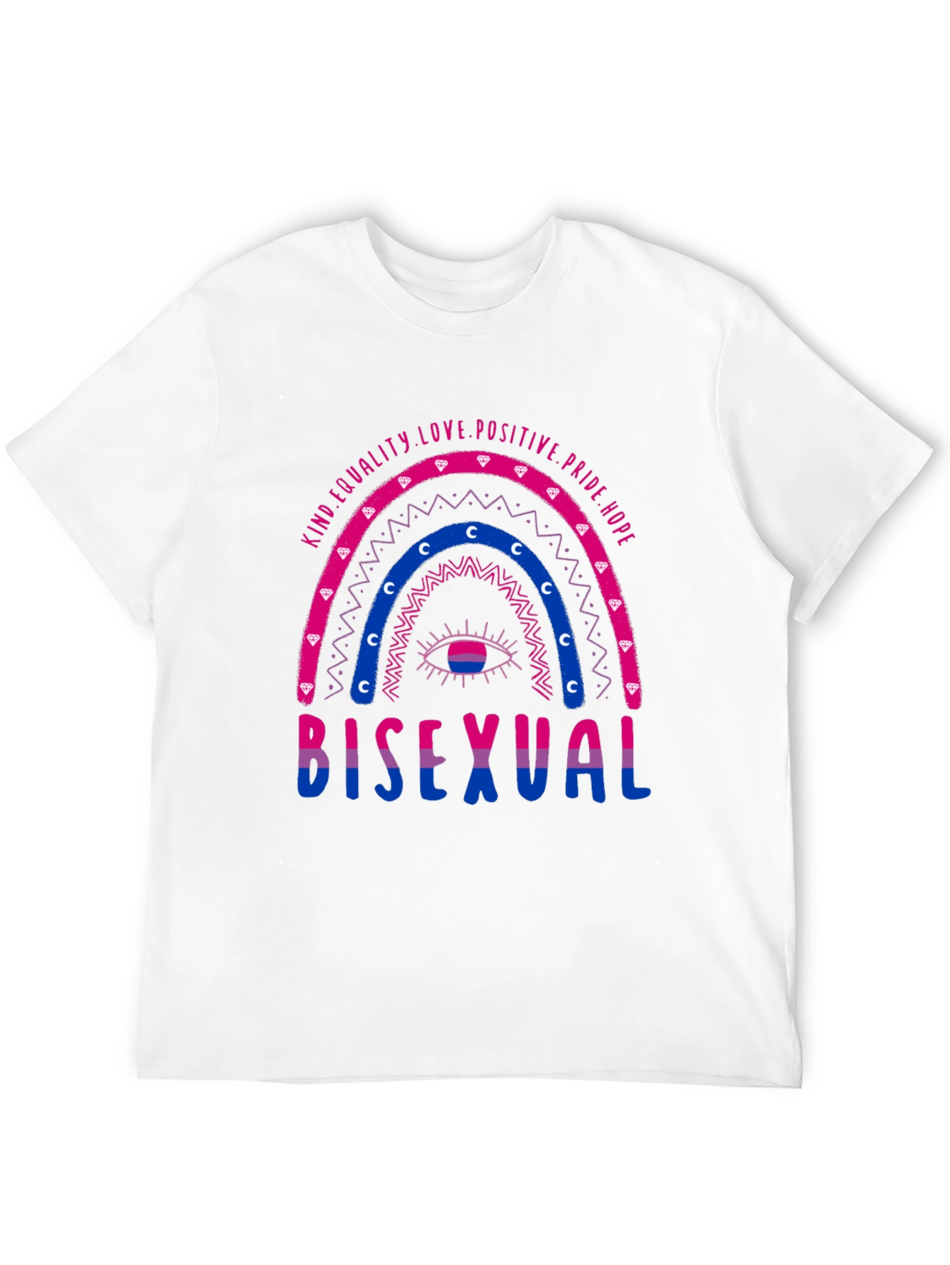 Bisexual Pride Rainbow Graphic T-Shirt
