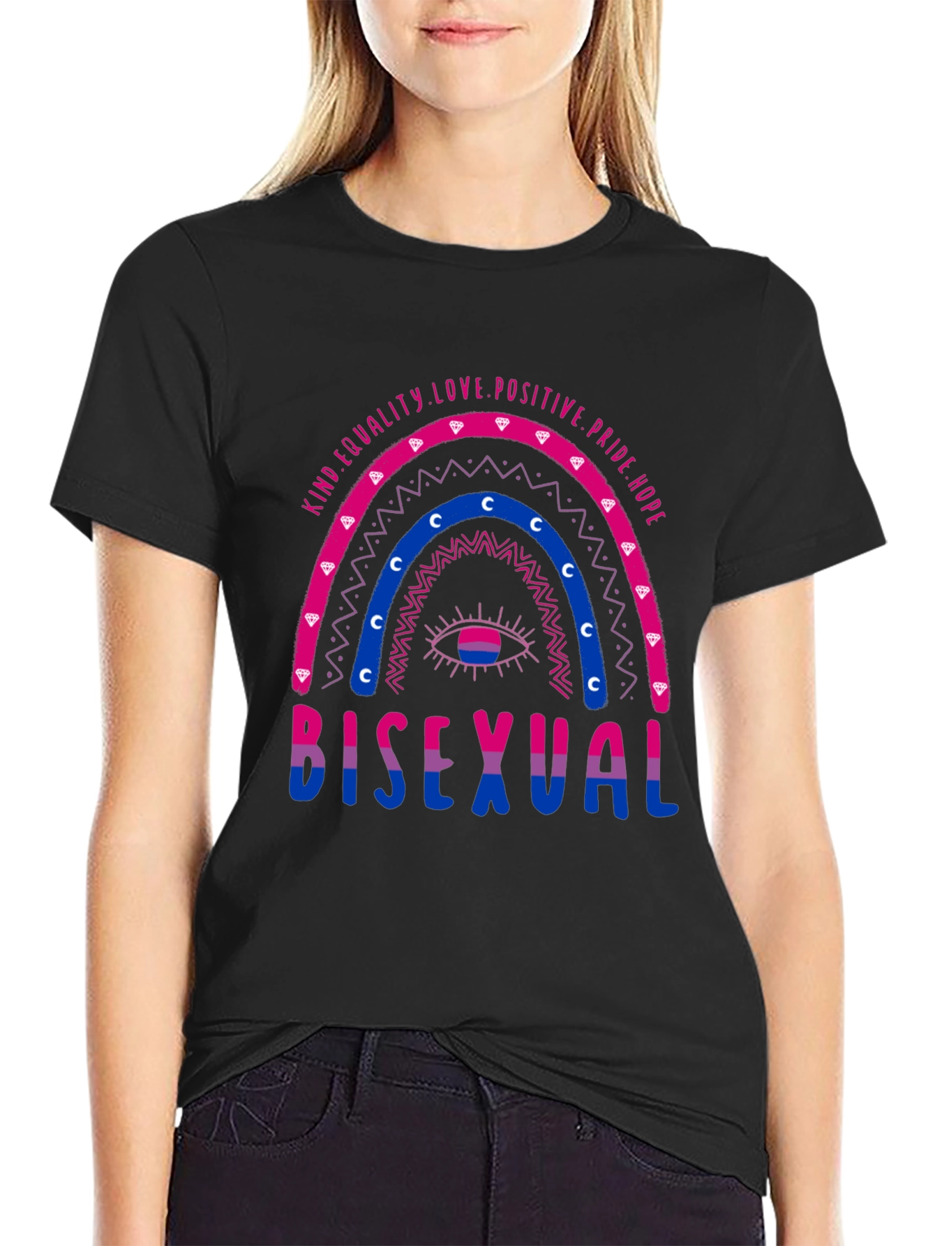 Bisexual Pride Rainbow Graphic T-Shirt