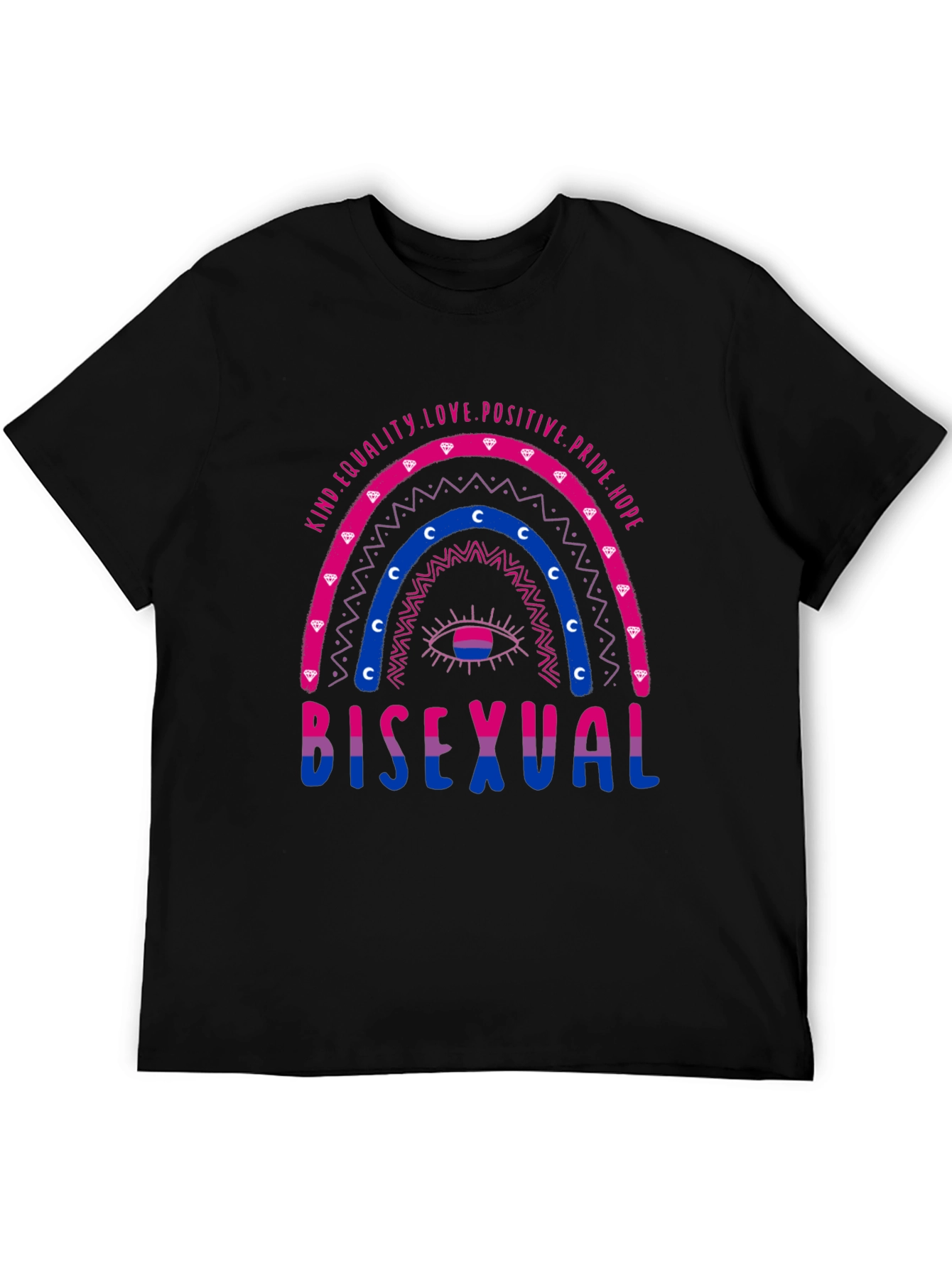 Bisexual Pride Rainbow Graphic T-Shirt