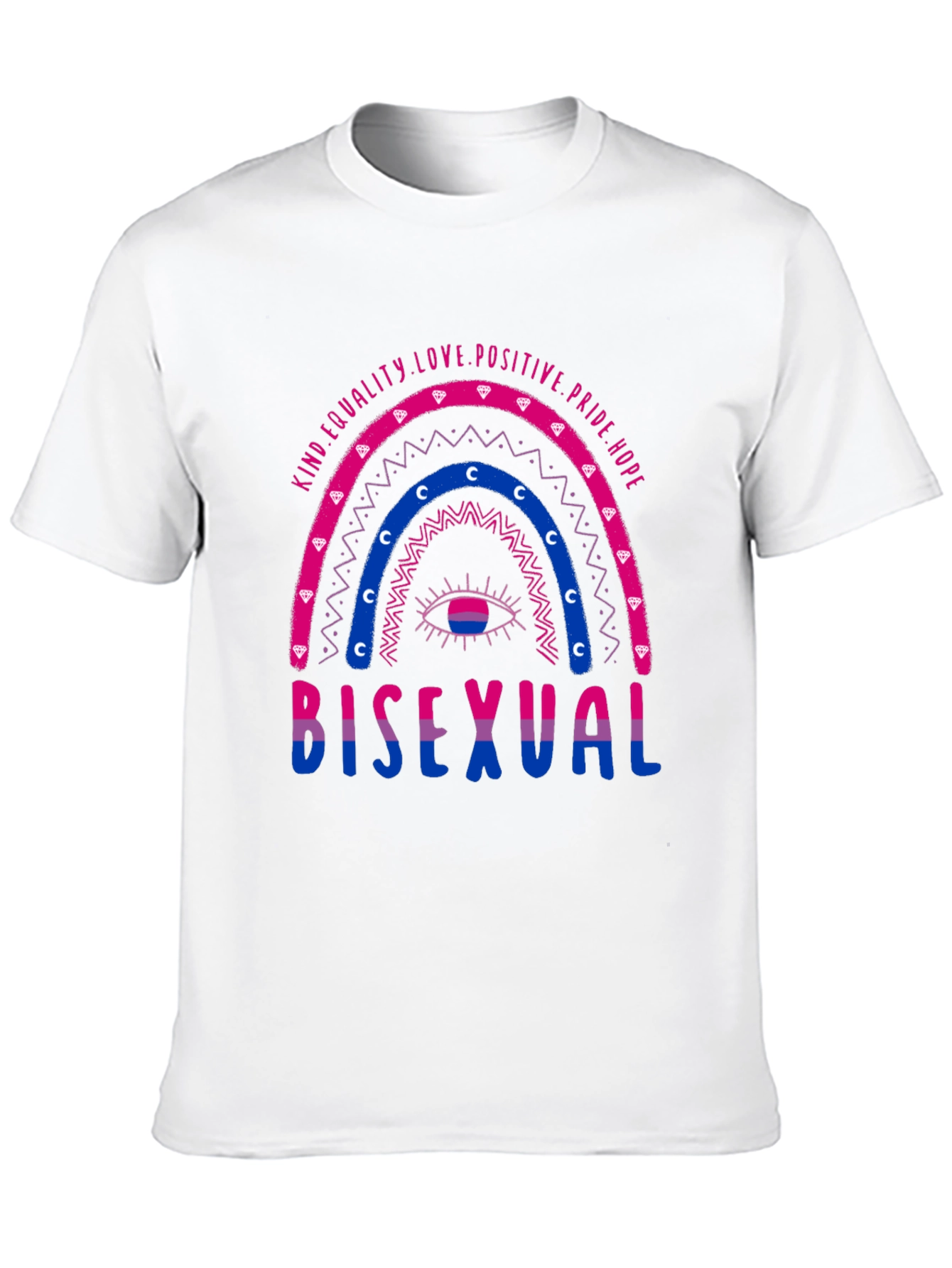 Bisexual Pride Rainbow Graphic T-Shirt