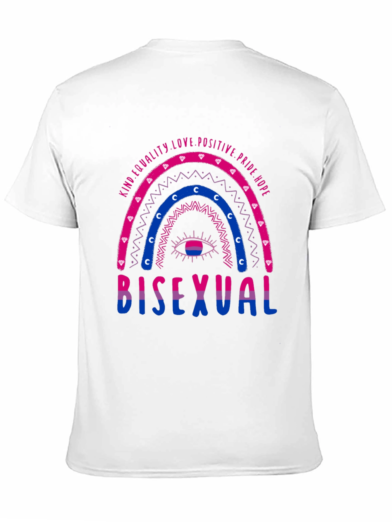 Bisexual Pride Rainbow Graphic T-Shirt