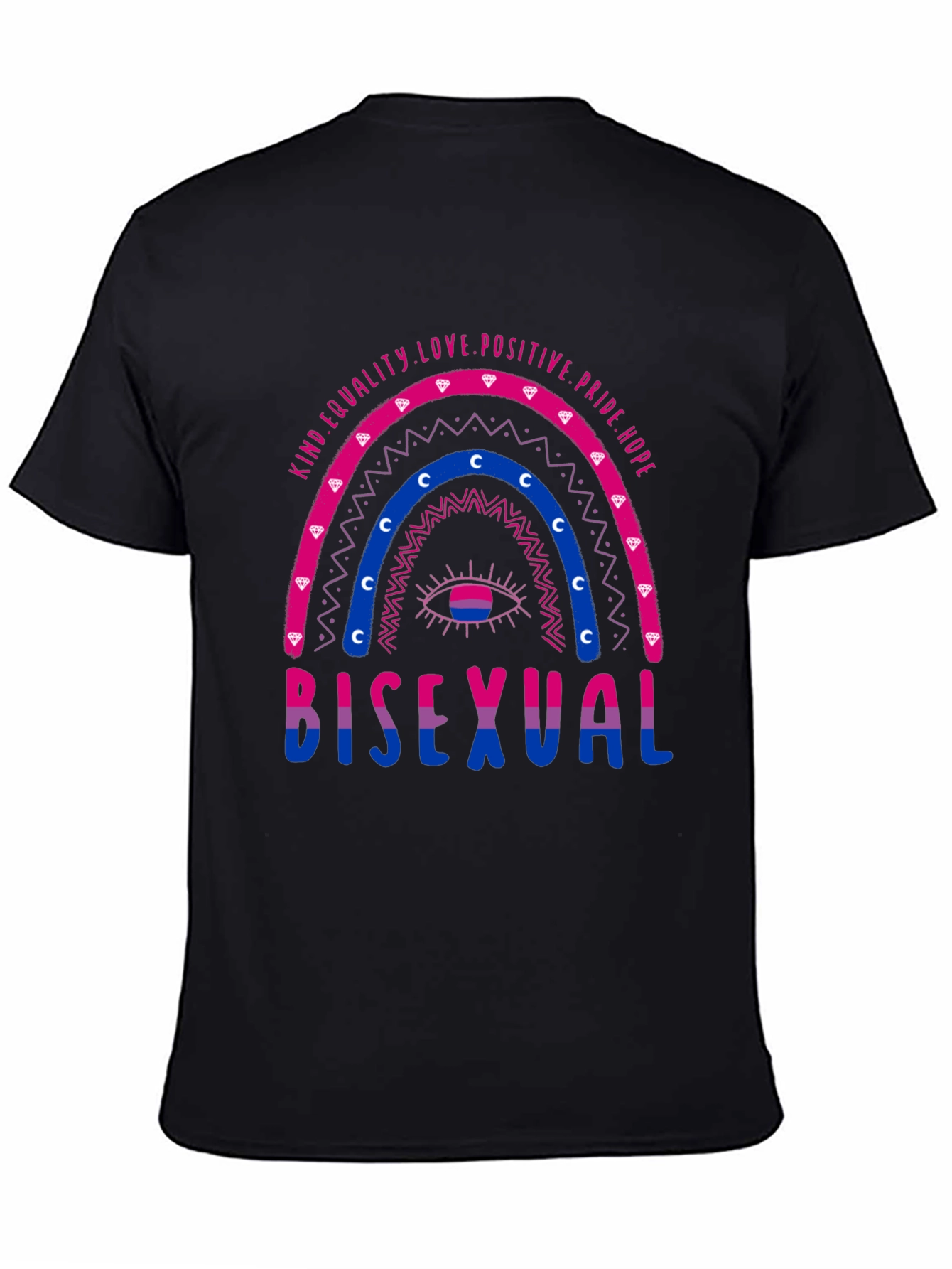 Bisexual Pride Rainbow Graphic T-Shirt