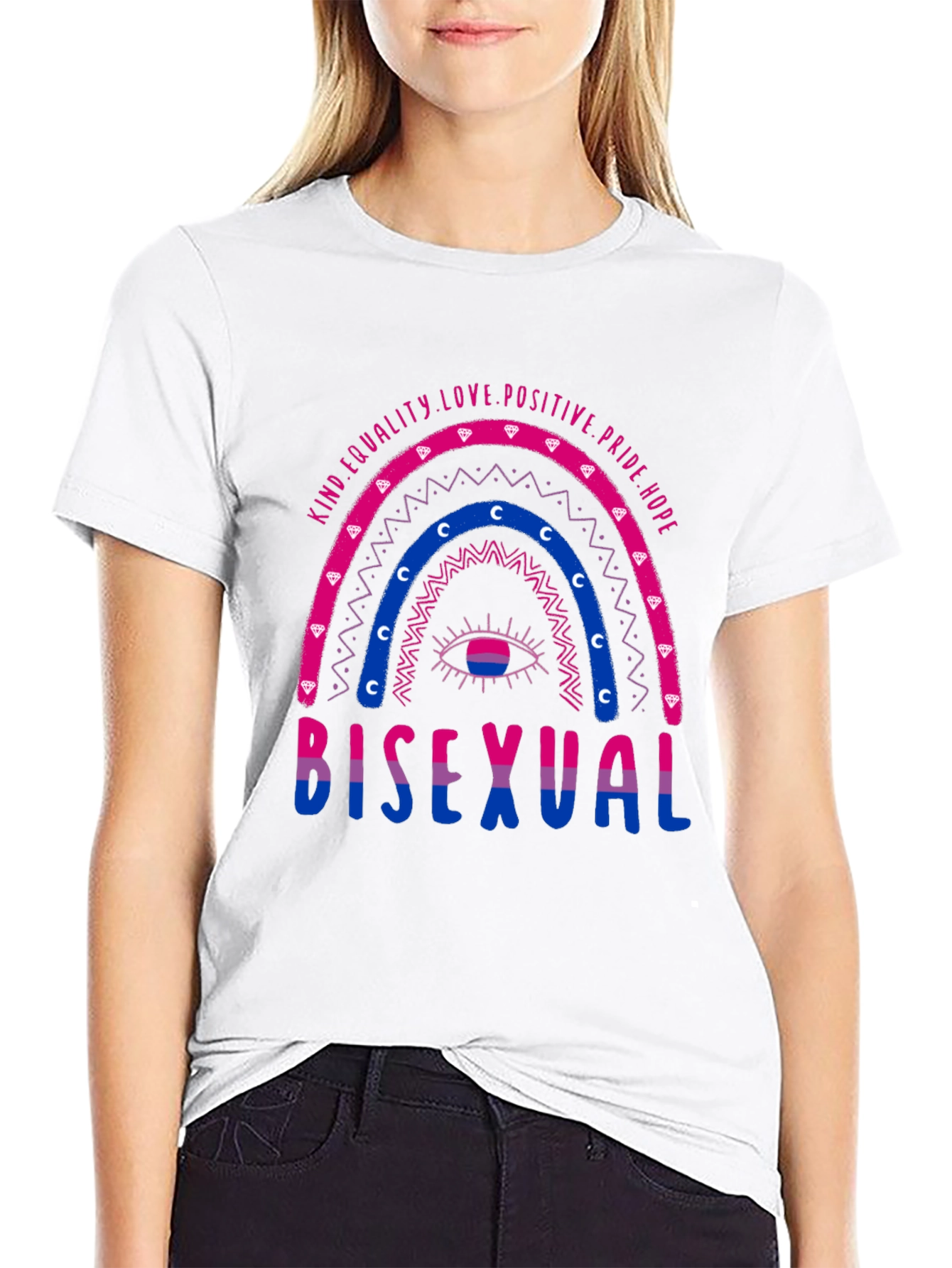 Bisexual Pride Rainbow Graphic T-Shirt