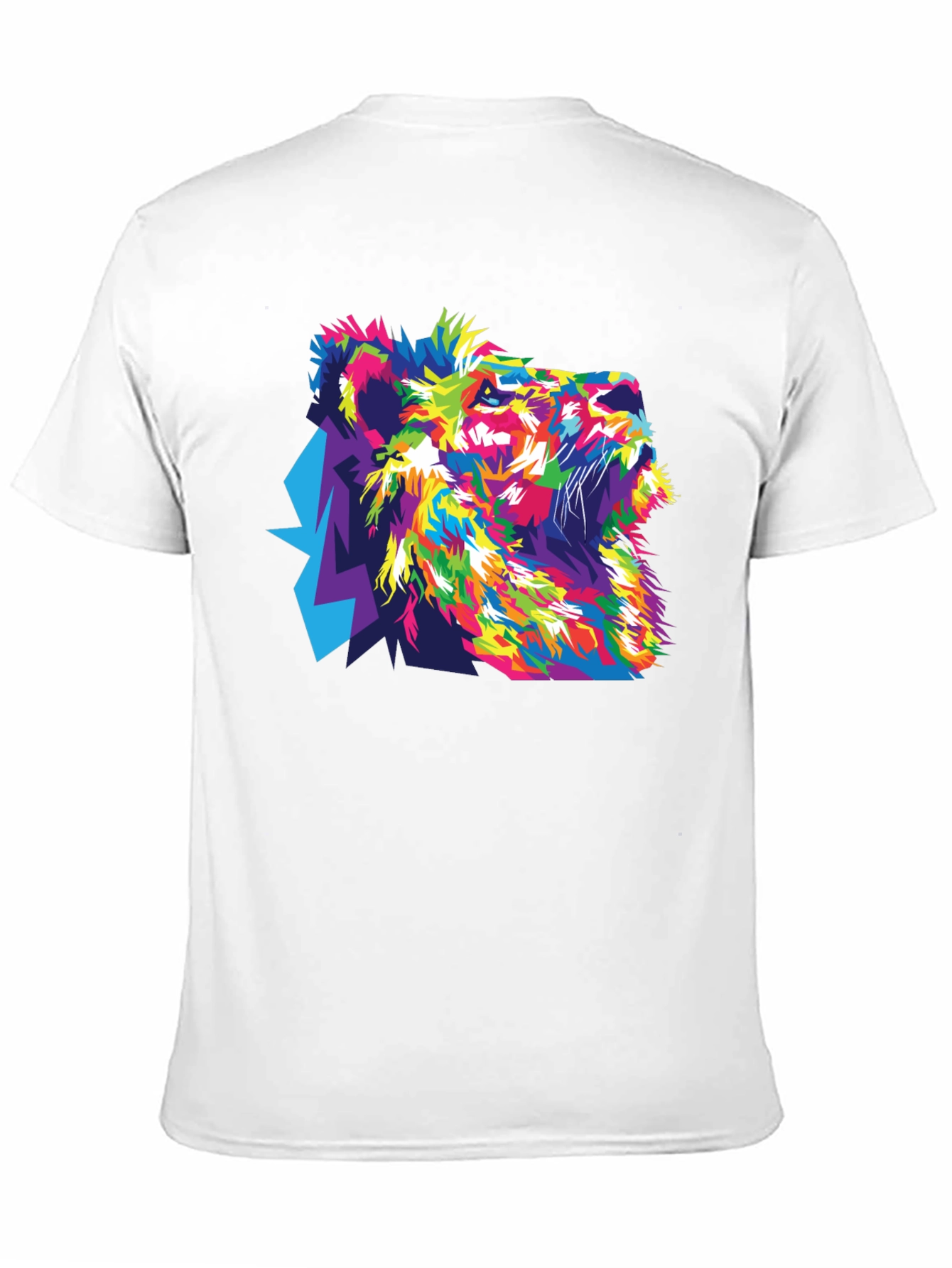 Vibrant Lion Graphic Black T-Shirt