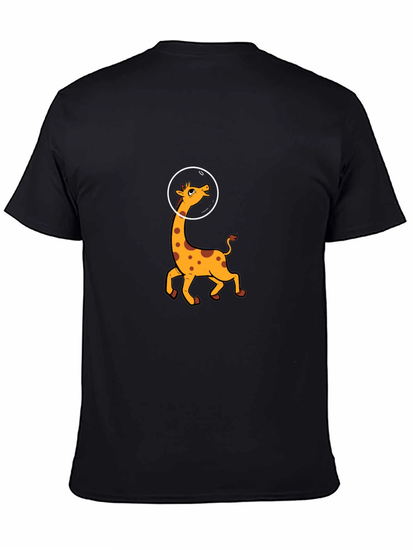 Astronaut Giraffe Graphic Tee - Black