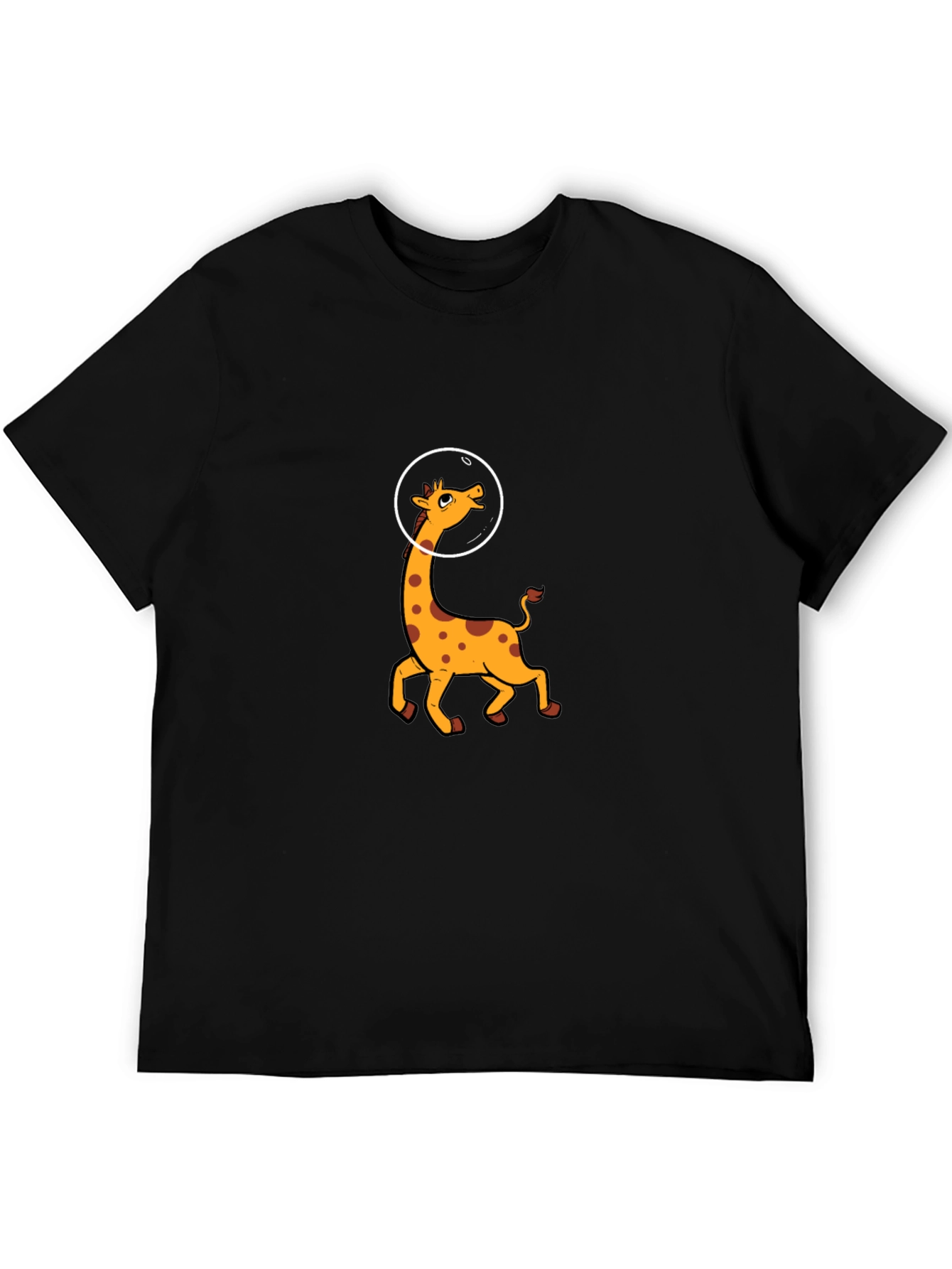 Astronaut Giraffe Graphic Tee - Black