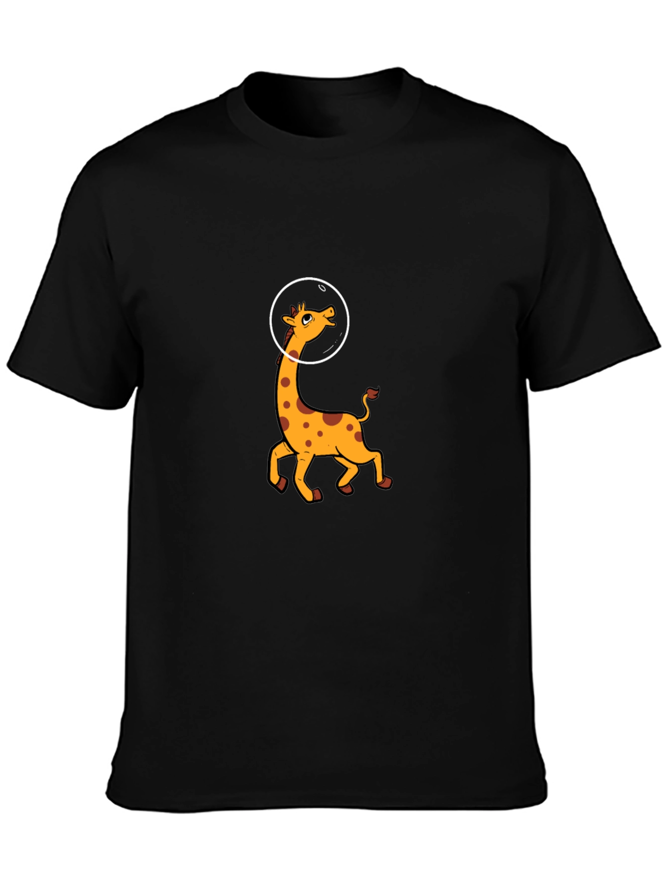 Astronaut Giraffe Graphic Tee - Black