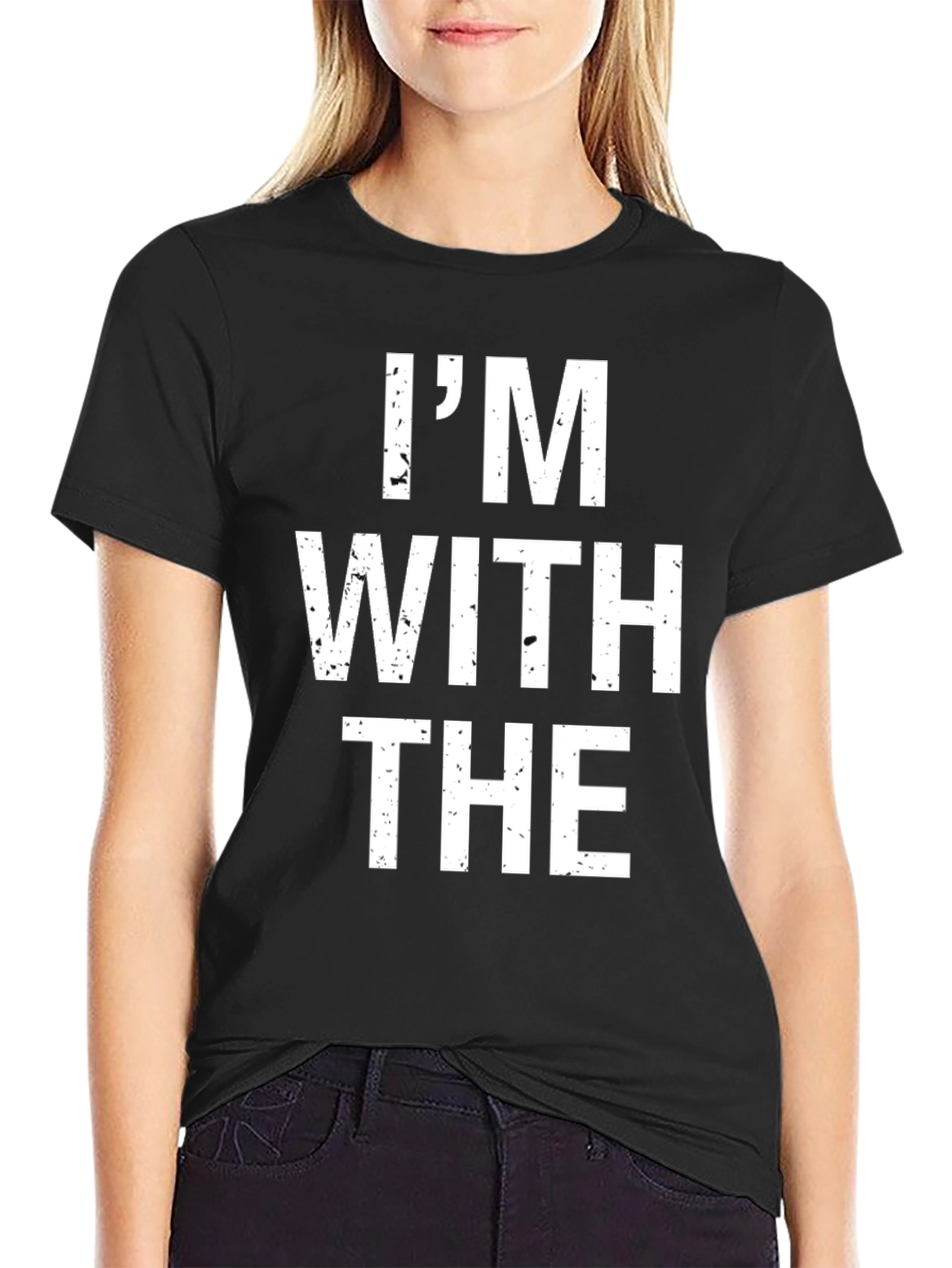 Im With The T-Shirt - Black Cotton Tee