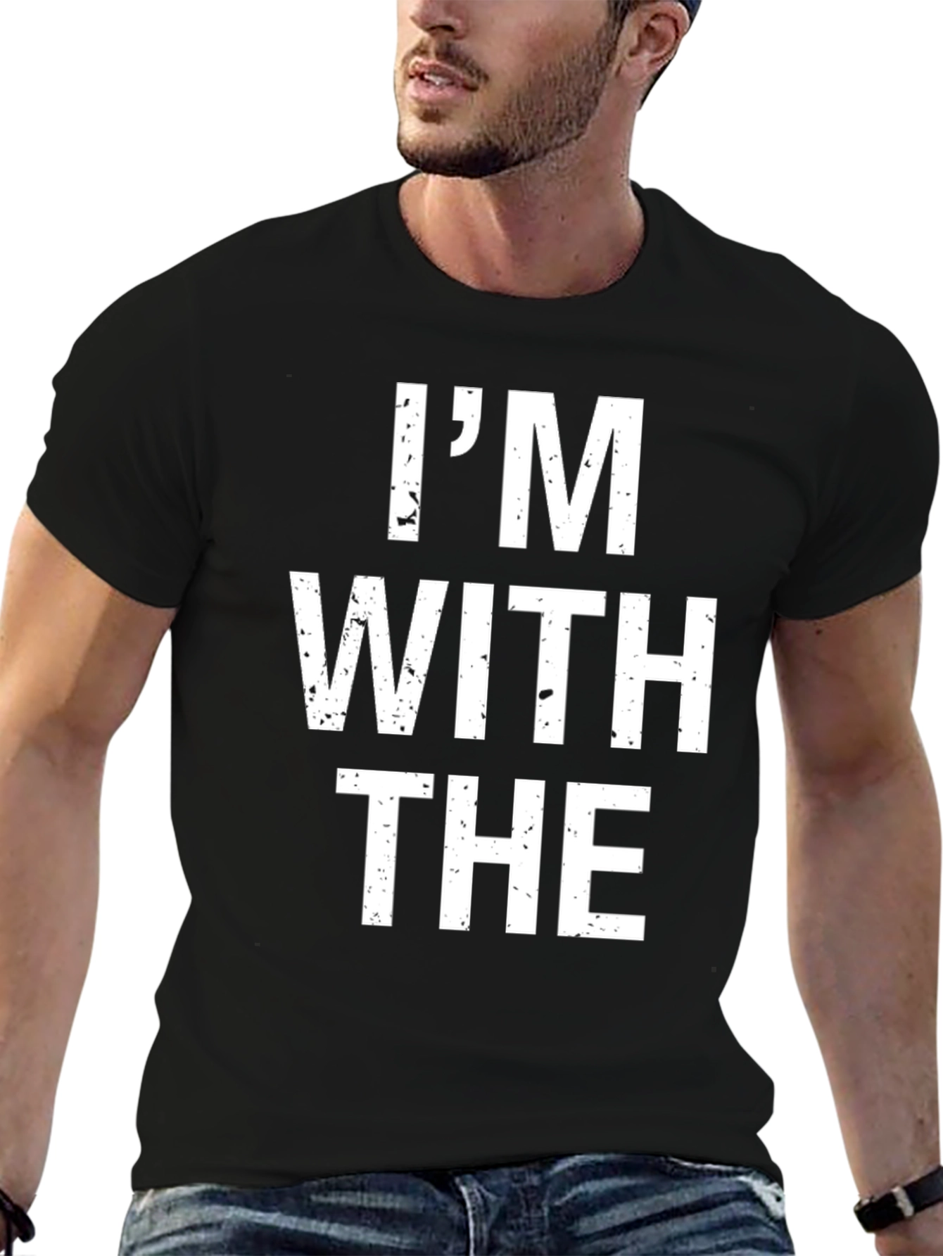 Im With The T-Shirt - Black Cotton Tee