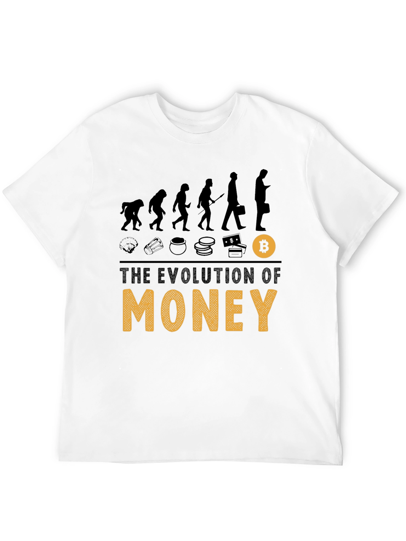 Evolution of Money Bitcoin Graphic Tee