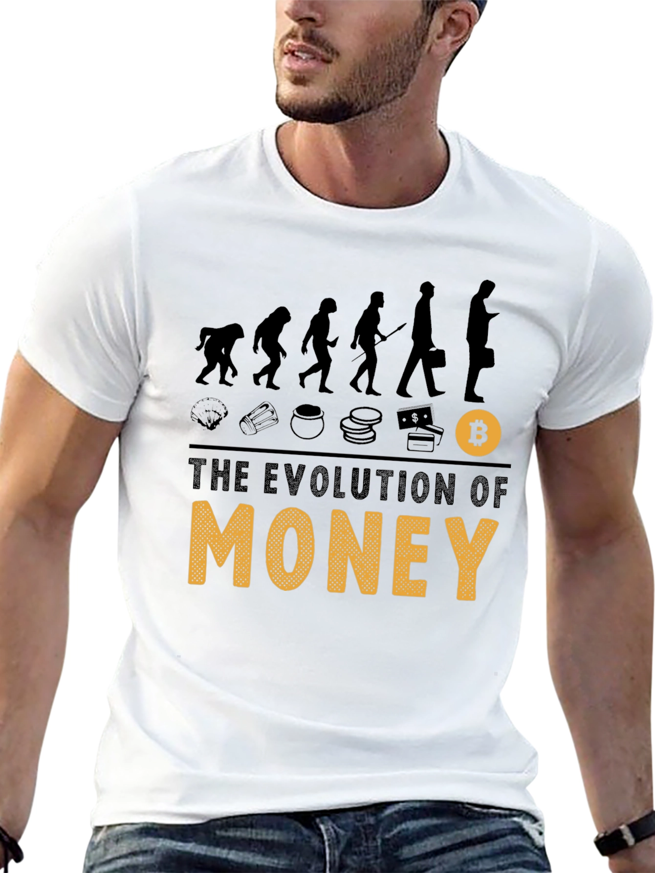 Evolution of Money Bitcoin Graphic Tee