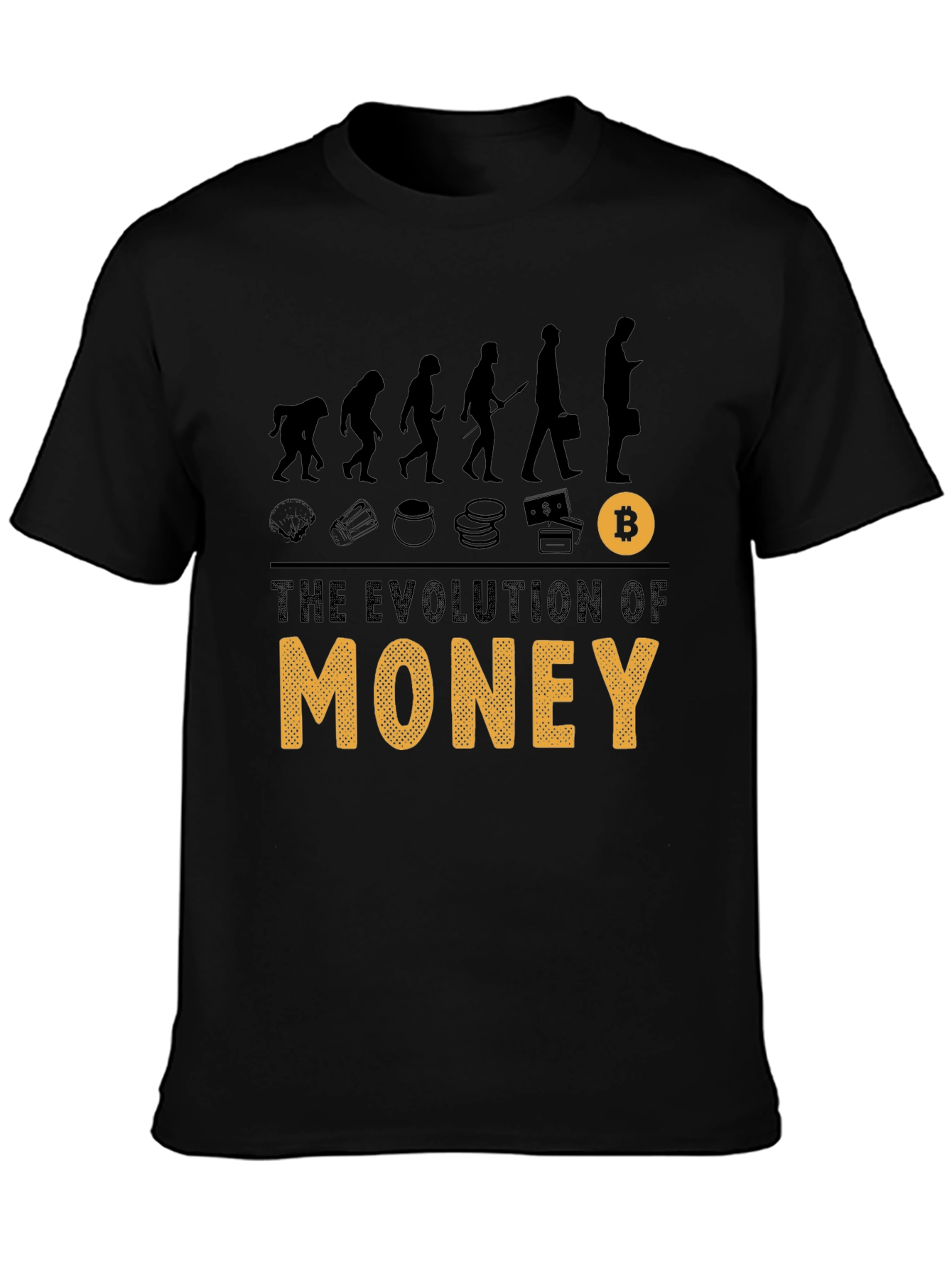 Evolution of Money Bitcoin Graphic Tee