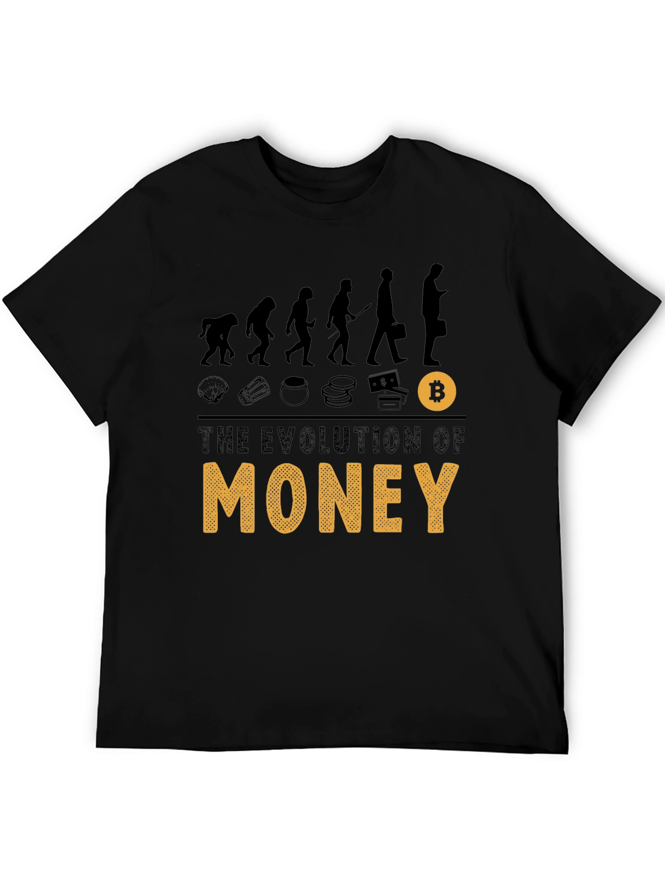 Evolution of Money Bitcoin Graphic Tee