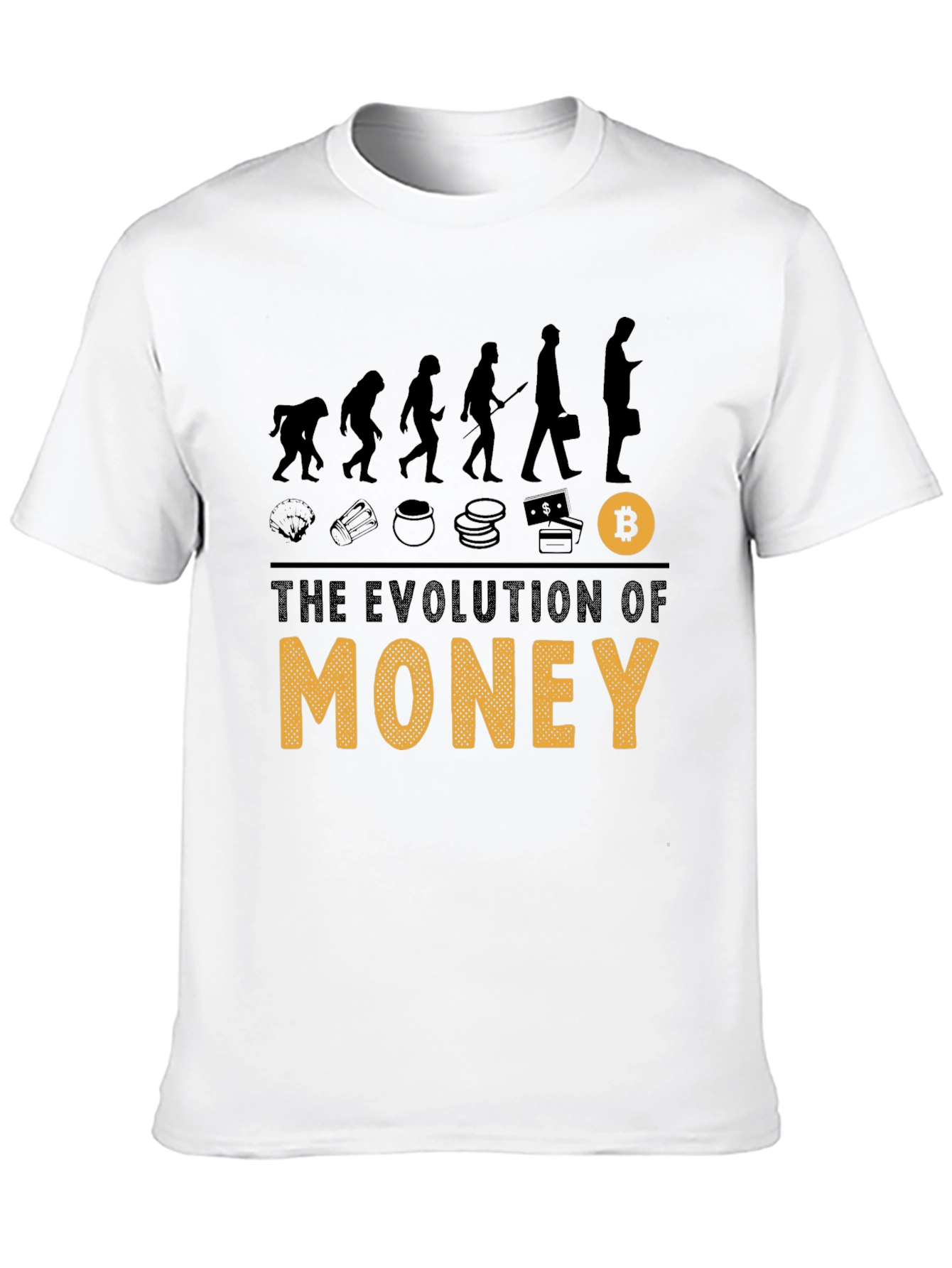 Evolution of Money Bitcoin Graphic Tee