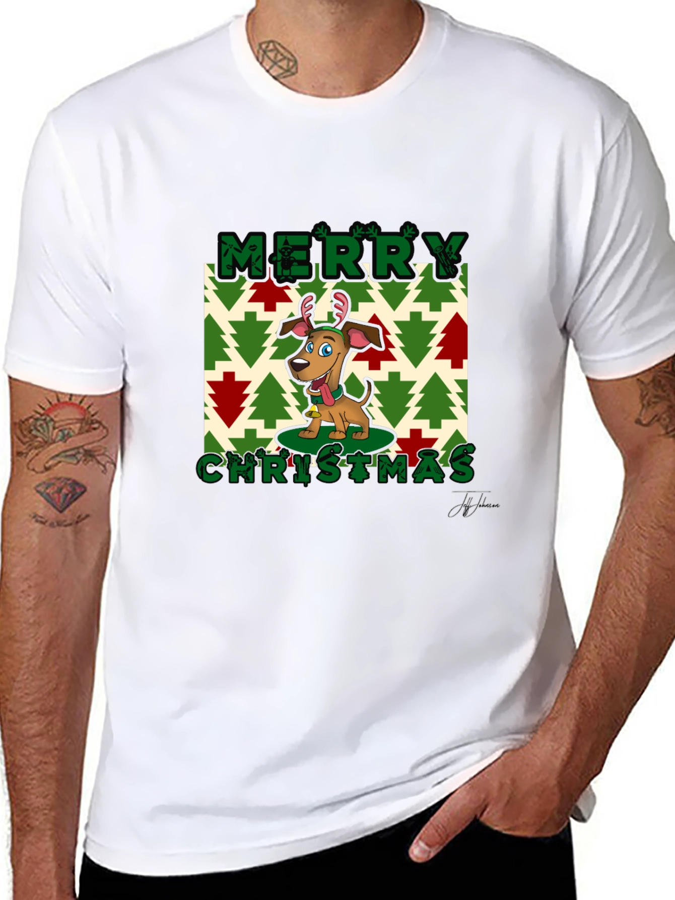 Merry Christmas Dog T-Shirt