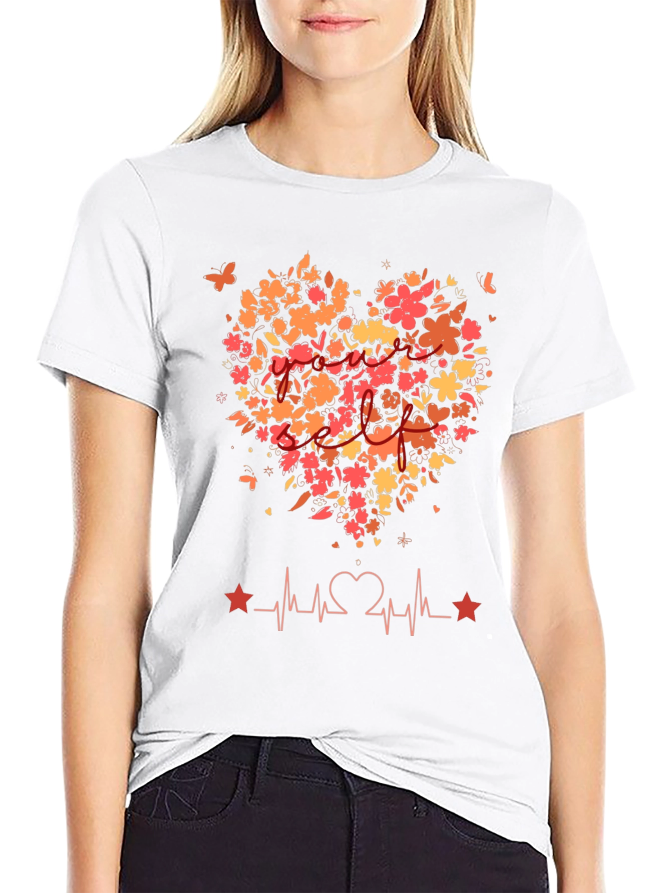 Floral Heartbeat Tee - Love of Mom Shirt