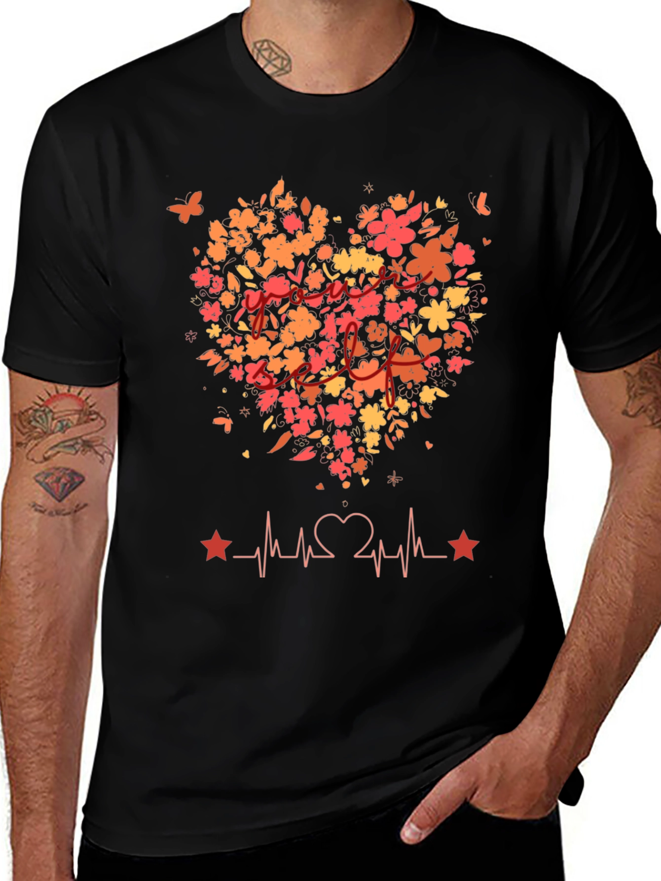 Floral Heartbeat Tee - Love of Mom Shirt