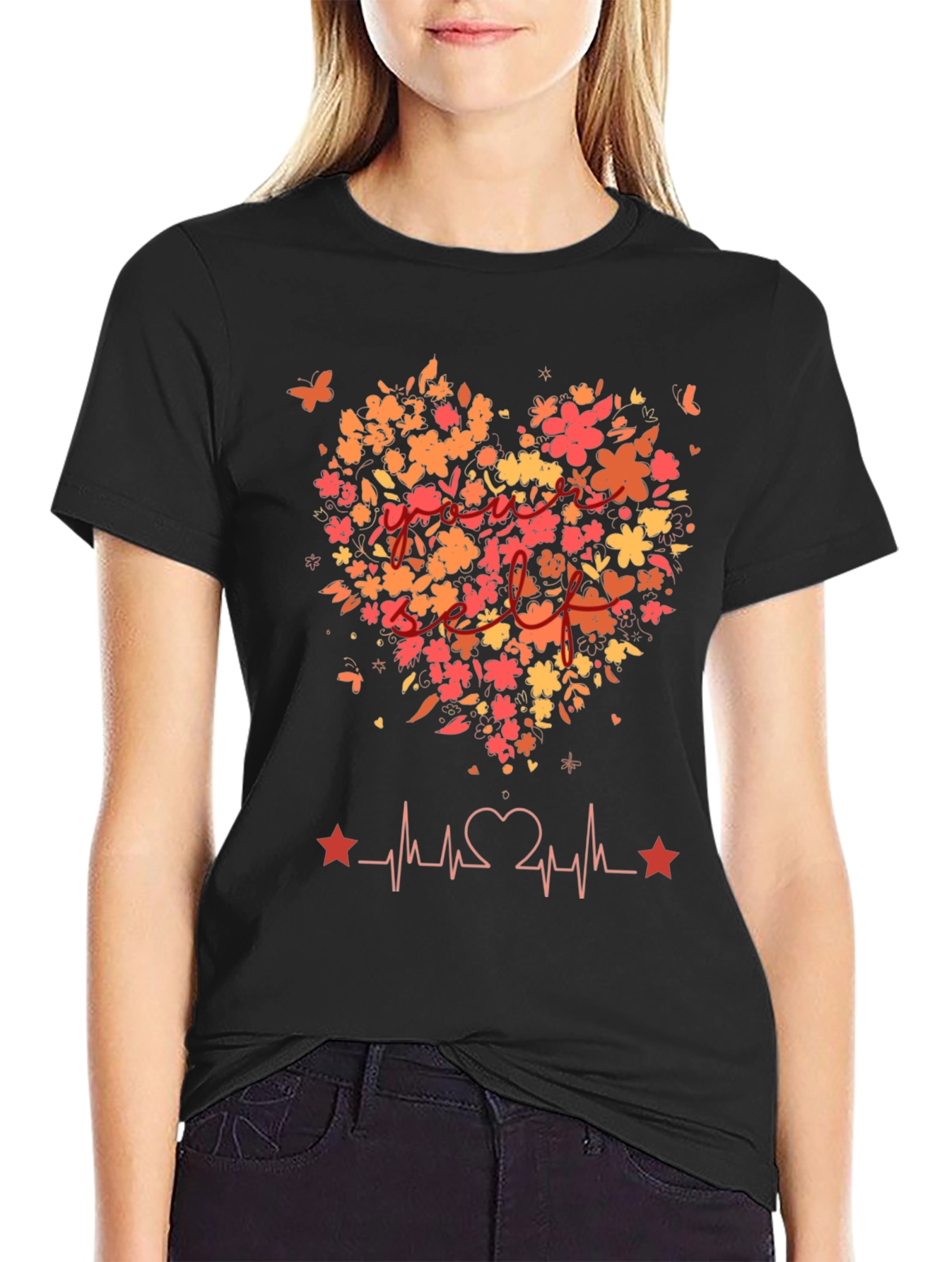 Floral Heartbeat Tee - Love of Mom Shirt