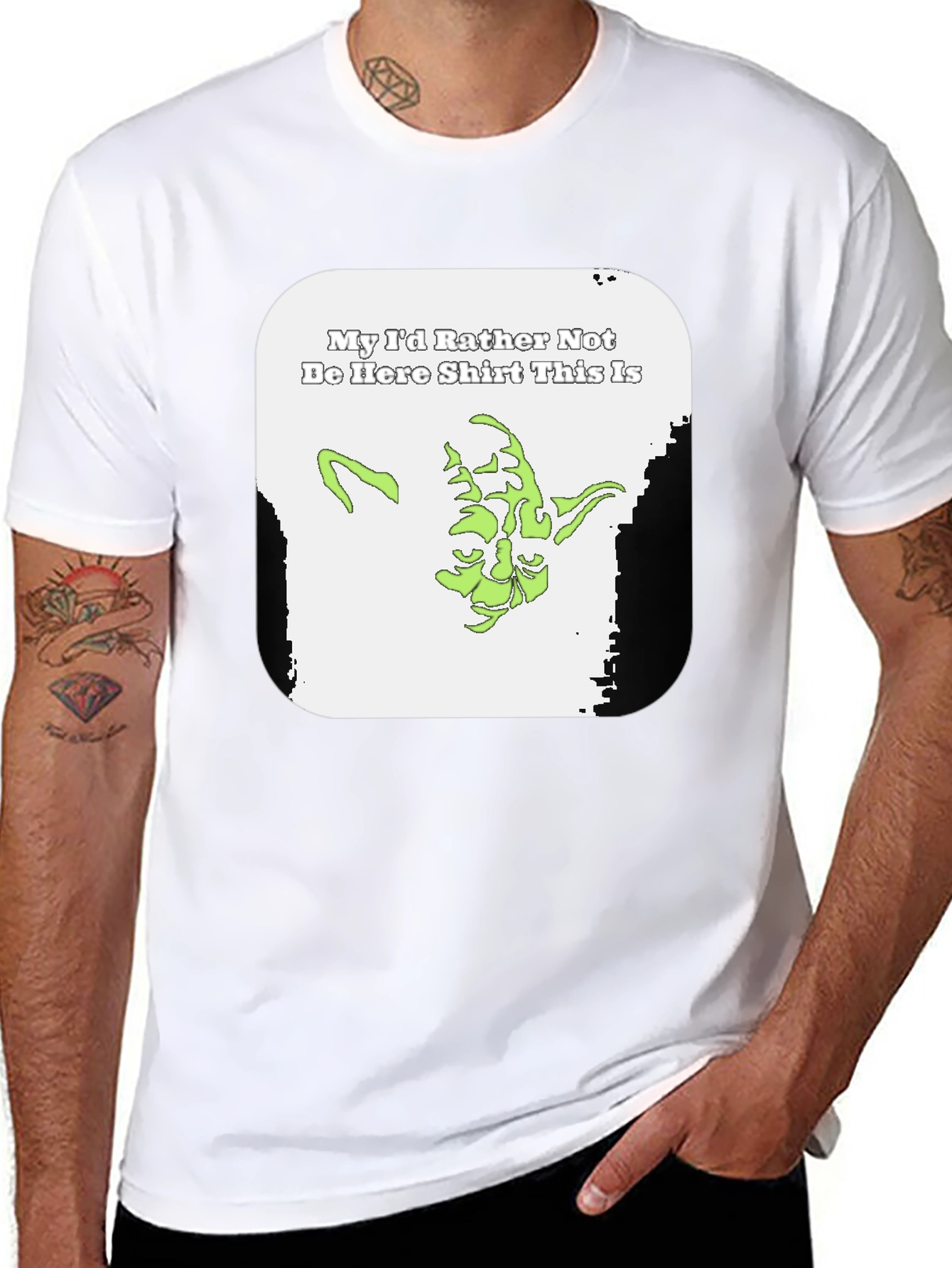 Yoda Id Rather Not Be Here Graphic T-Shirt