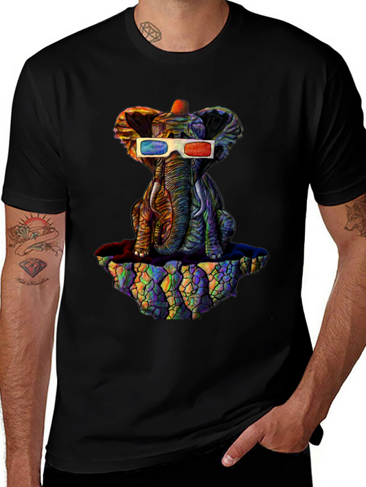 Cool 3D Elephant Graphic Tee