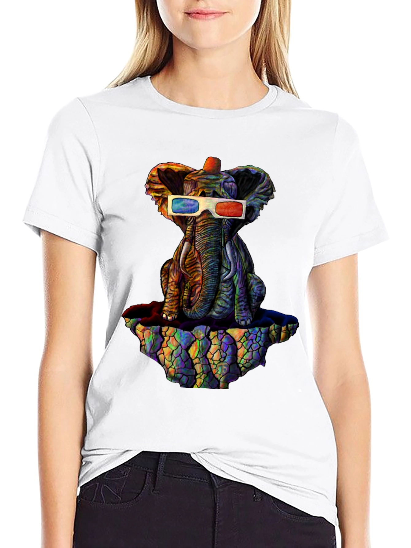 Cool 3D Elephant Graphic Tee