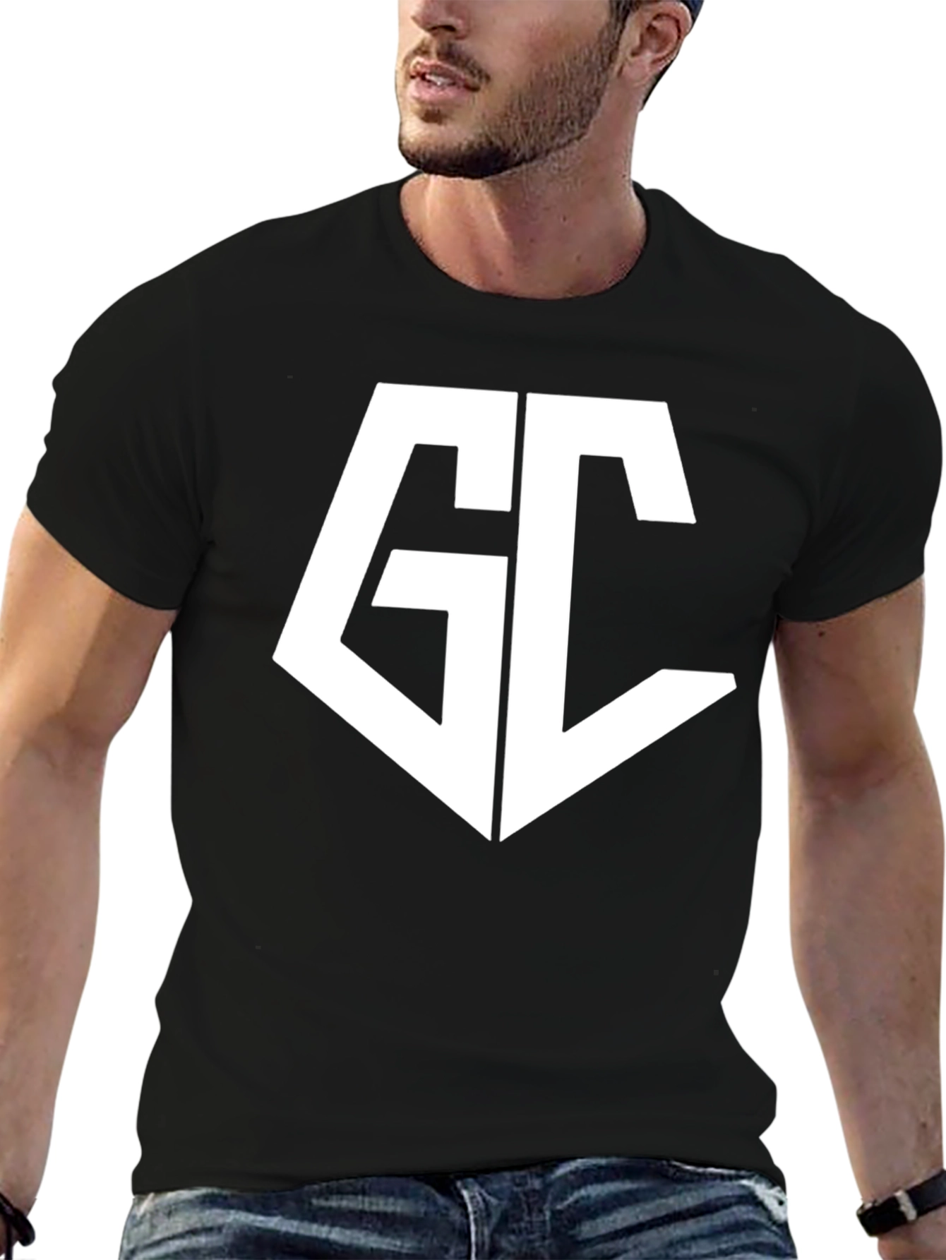 Mens Black GC Logo Graphic Tee