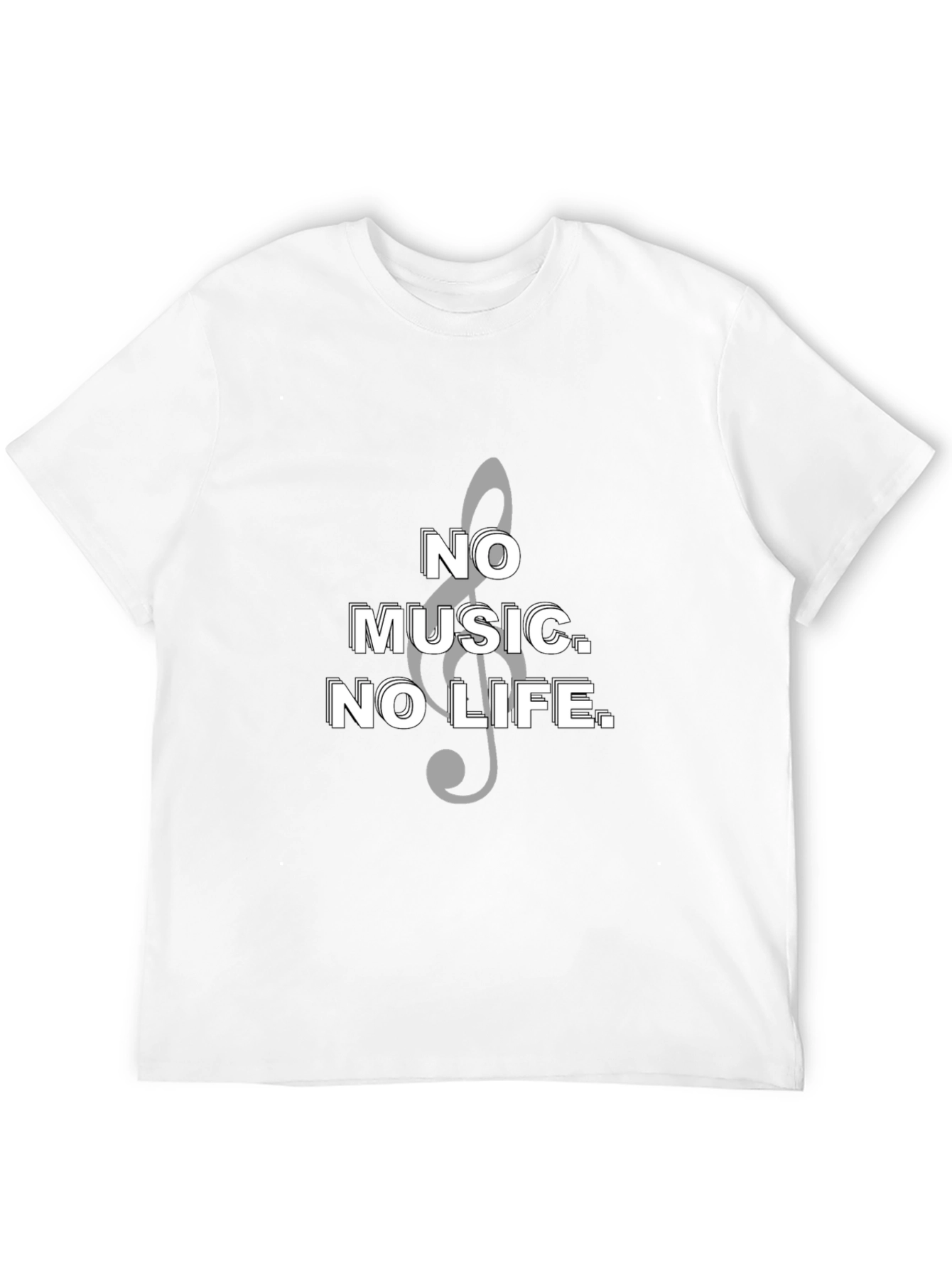 Music Lovers Tee: No Music No Life Black T-Shirt