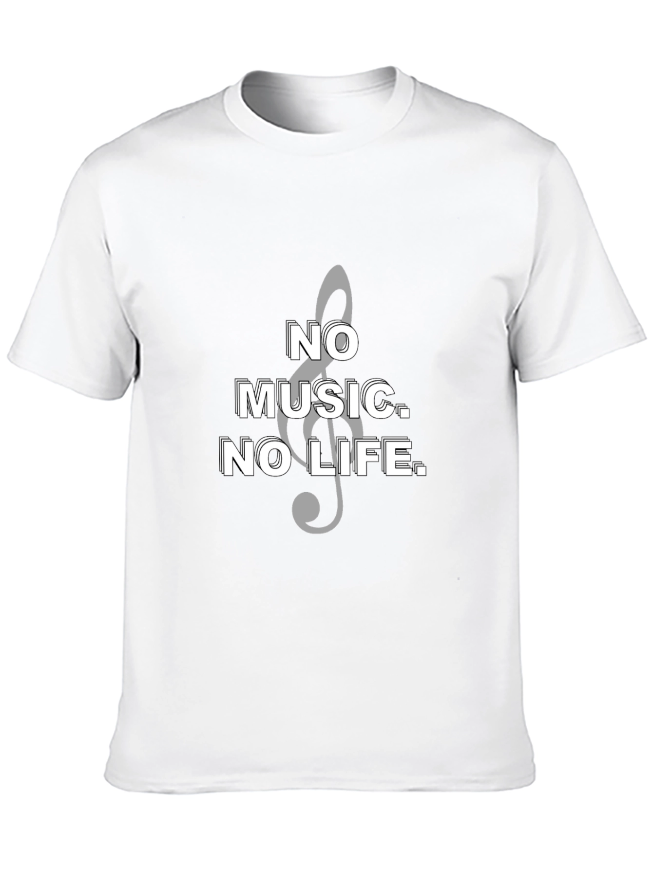 Music Lovers Tee: No Music No Life Black T-Shirt