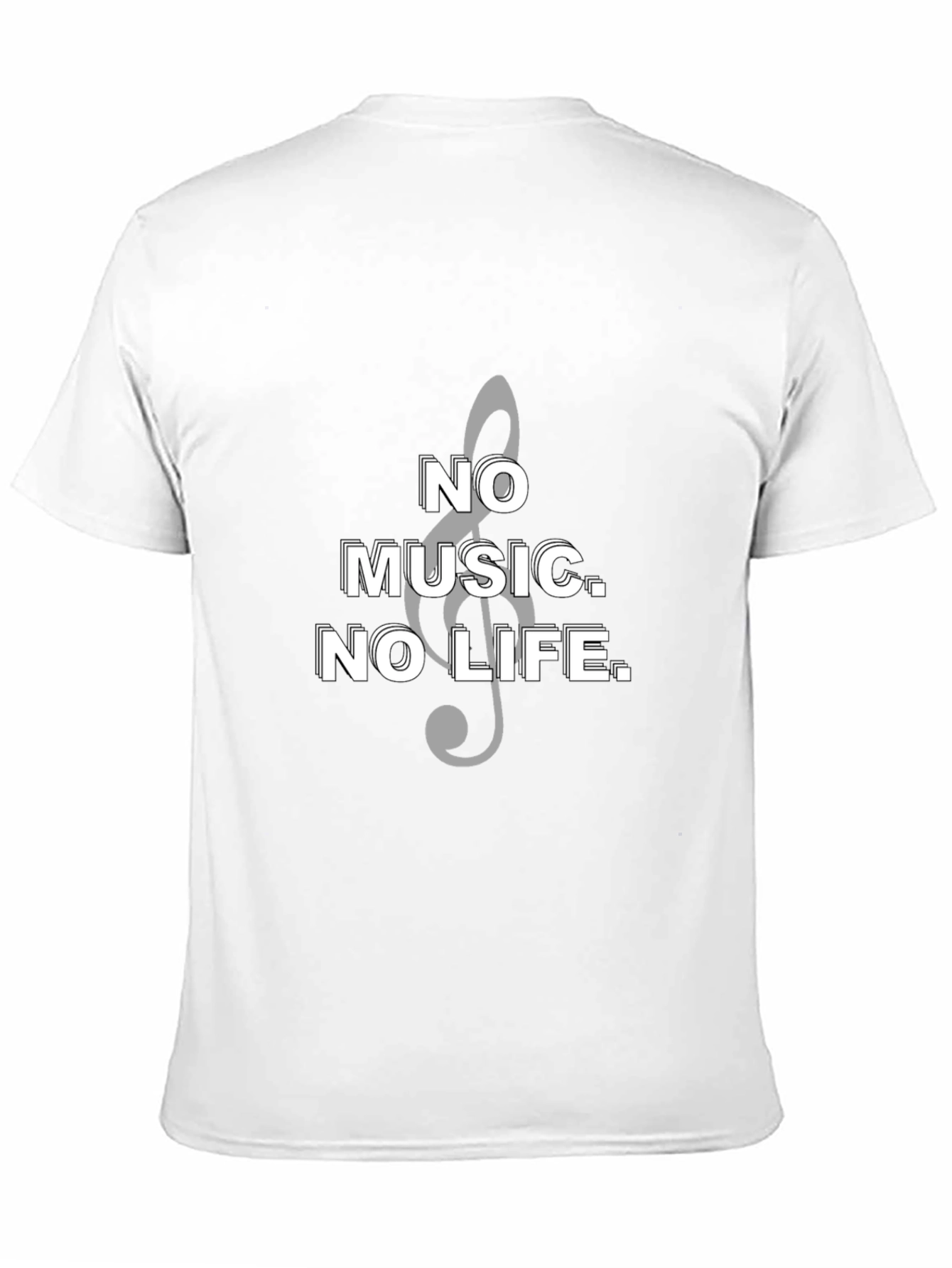 Music Lovers Tee: No Music No Life Black T-Shirt